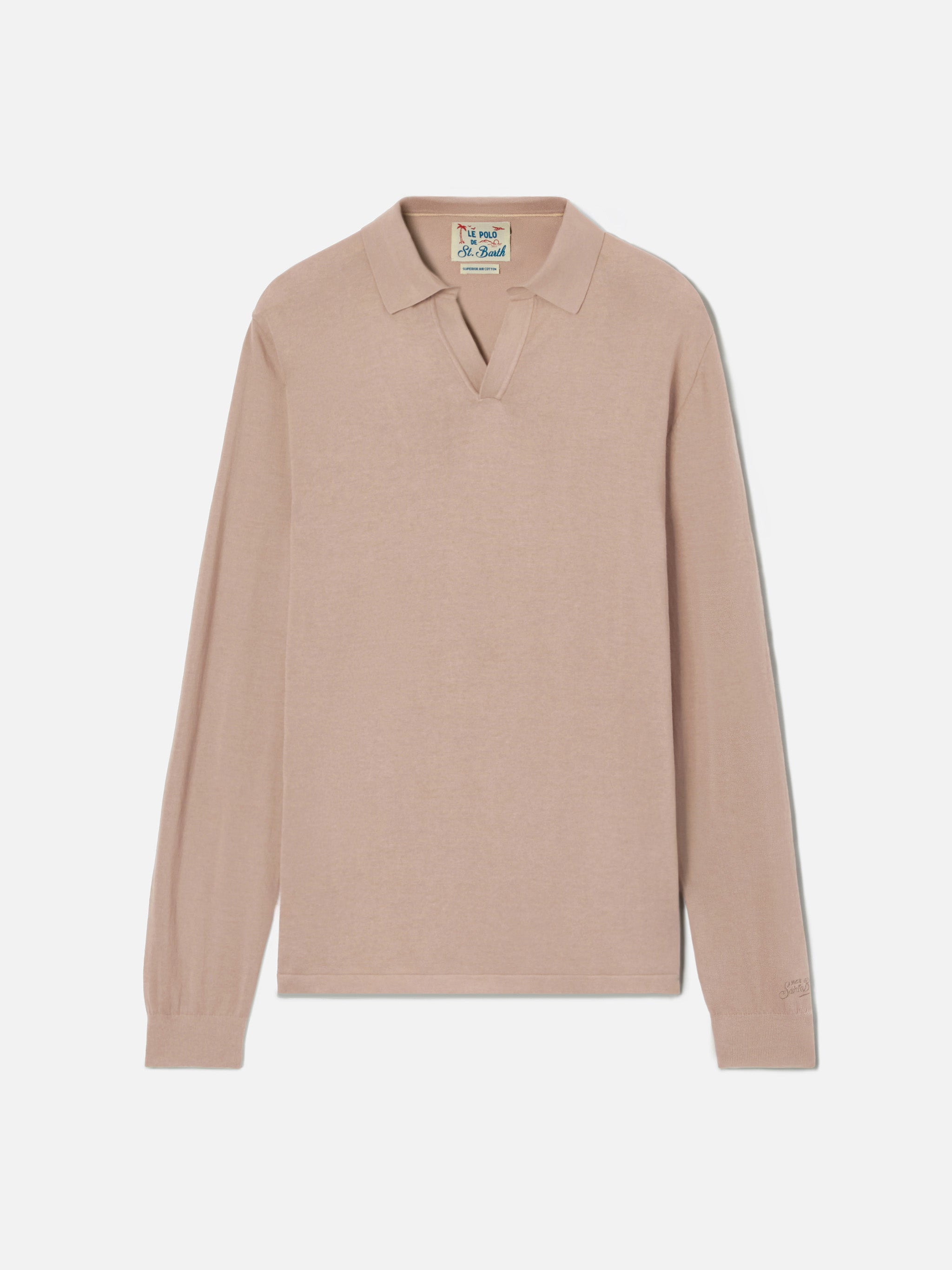 mc2-saint-barth-polo-sloan-in-cotone-high-twist-tortora image 5