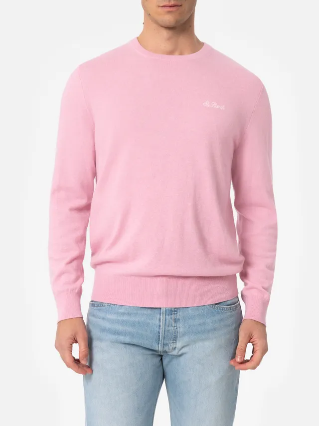 mc2-saint-barth-maglione-girocollo-regent-in-misto-cashmere-rosa image 1