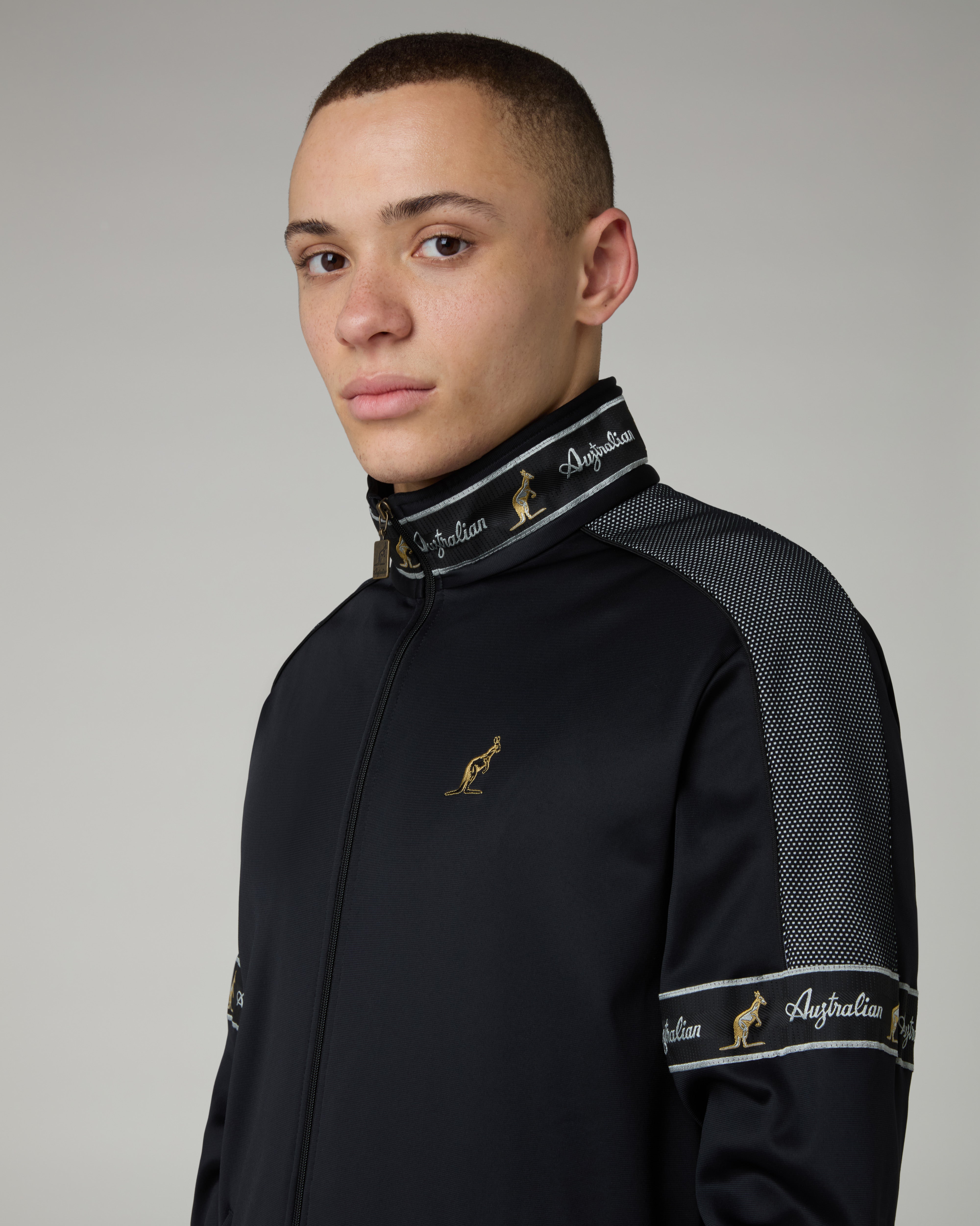 australian-black-tape-track-jacket-giacca-acetato-nera-full-zip image 4