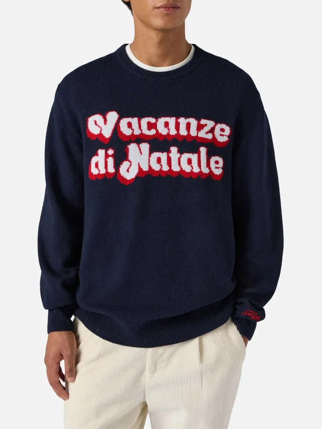 mc2-saint-barth-maglione-heron-uomo-girocollo-blu-jacquard-vacanze-di-natale image 1