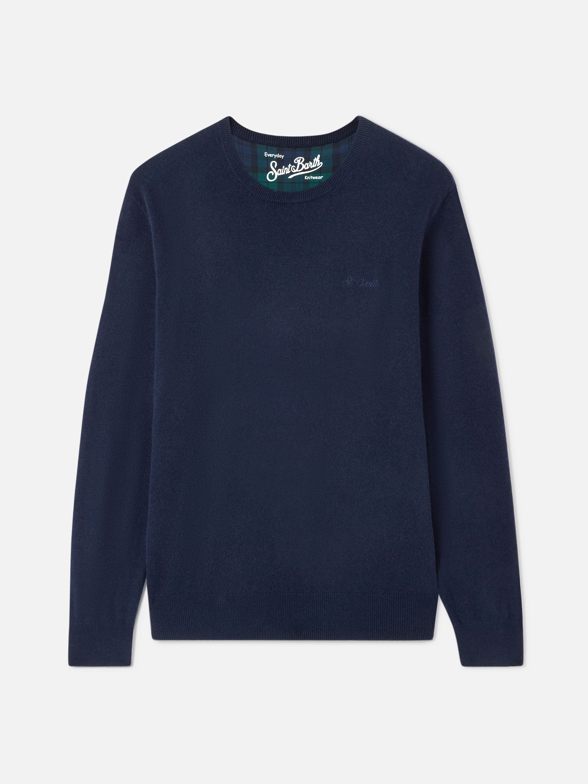 mc2-saint-barth-regent-maglione-girocollo-uomo-blu-navy-in-misto-cashmere image 5