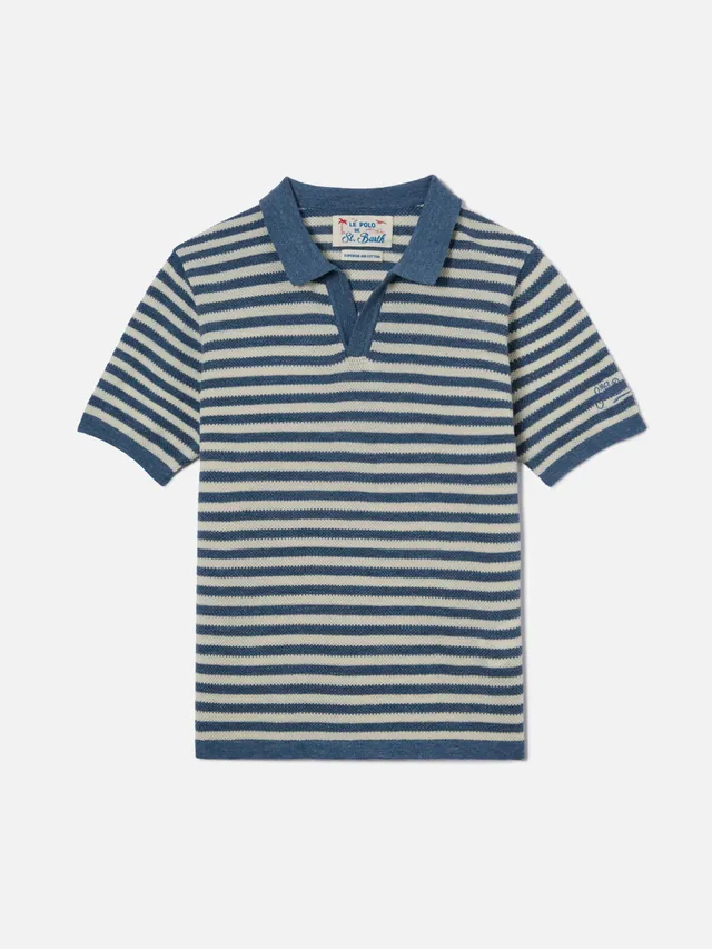 mc2-saint-barth-sloan-jr-polo-bambino-a-righe-blu image 1