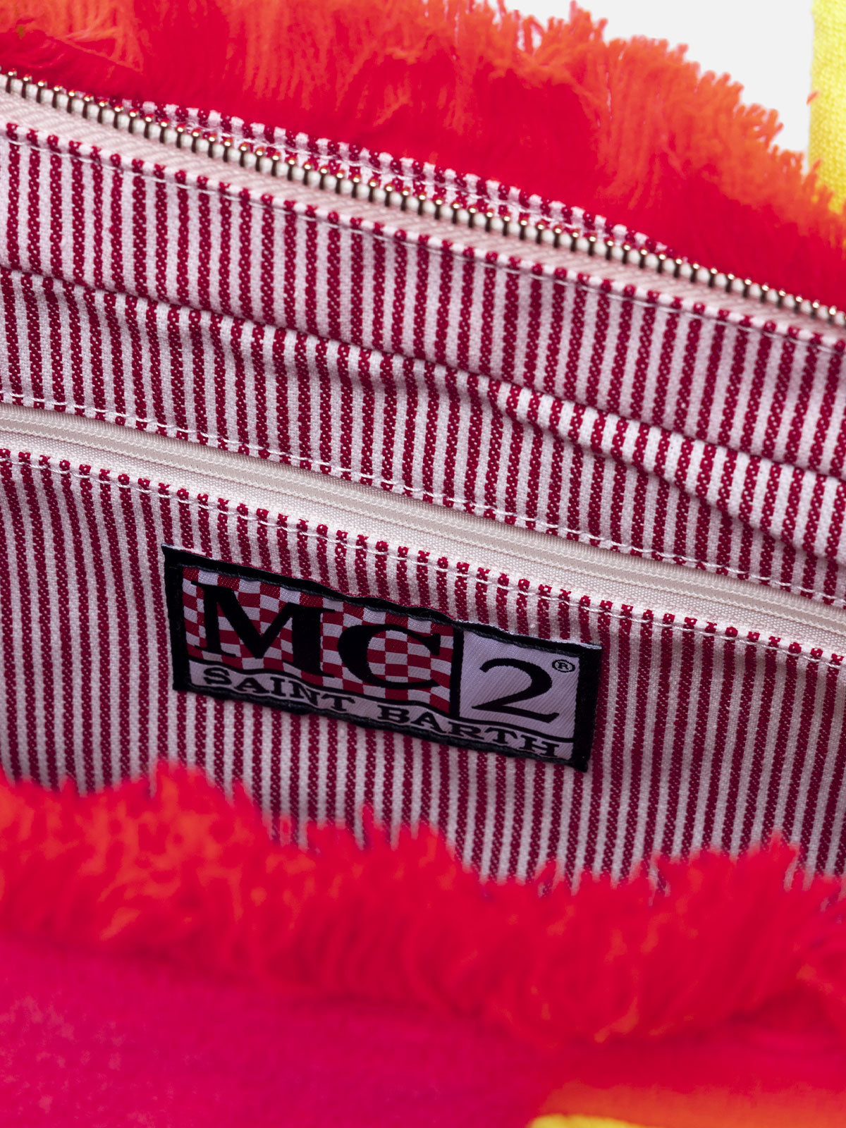 borsa-colette-sponge-mc2-saint-barth-goffrata-rosa-fluo-in-tessuto-effetto-spugn image 6