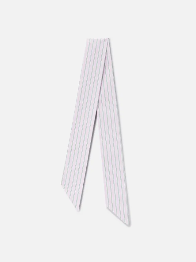 mc2-saint-barth-foulard-band-cotone-righe-rosa-verde-86x5-cm image 1