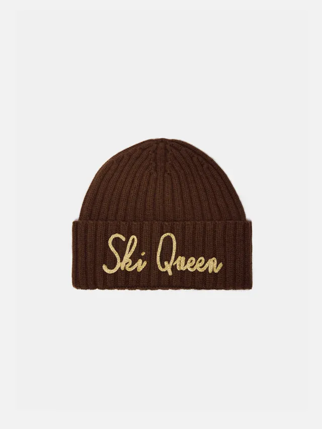 mc2-saint-barth-wengen-berretto-marrone-misto-cashmere-ski-queen-lurex image 1
