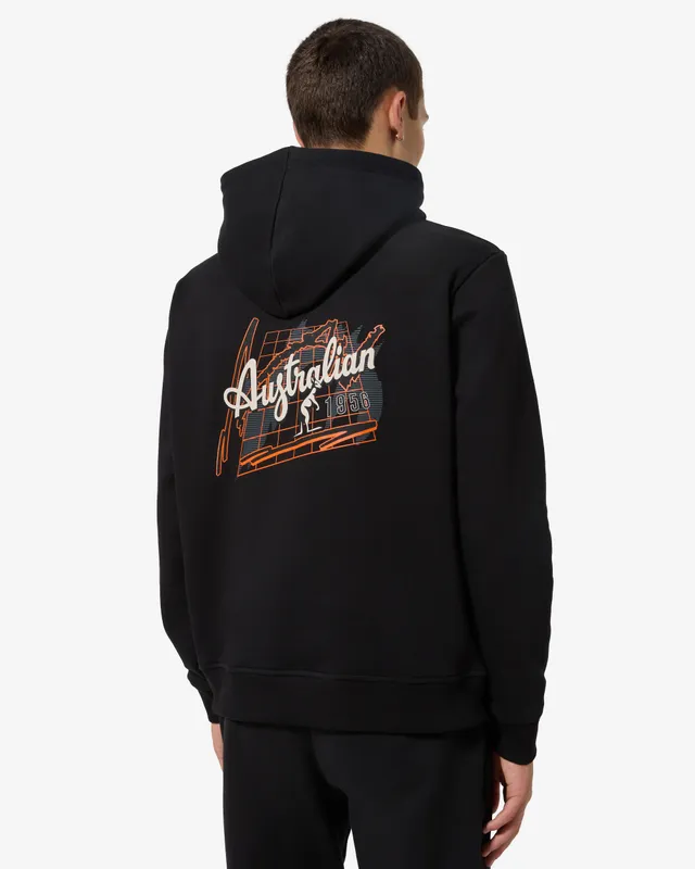 australian-opal-hoodie-essential-felpa-cappuccio-cotone-nera image 1