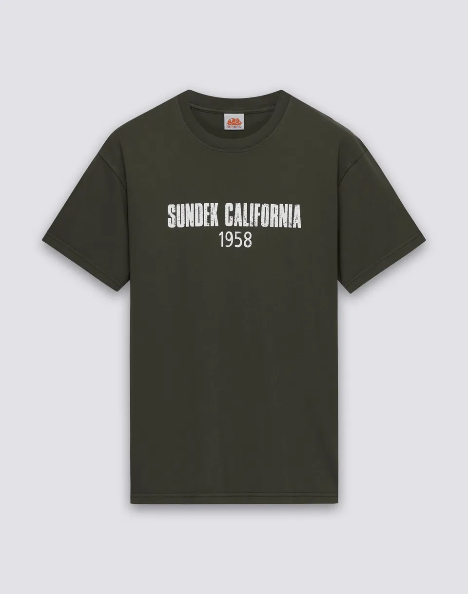 sundek-t-shirt-uomo-girocollo-california-1958-in-cotone-m320tej78tc image 1