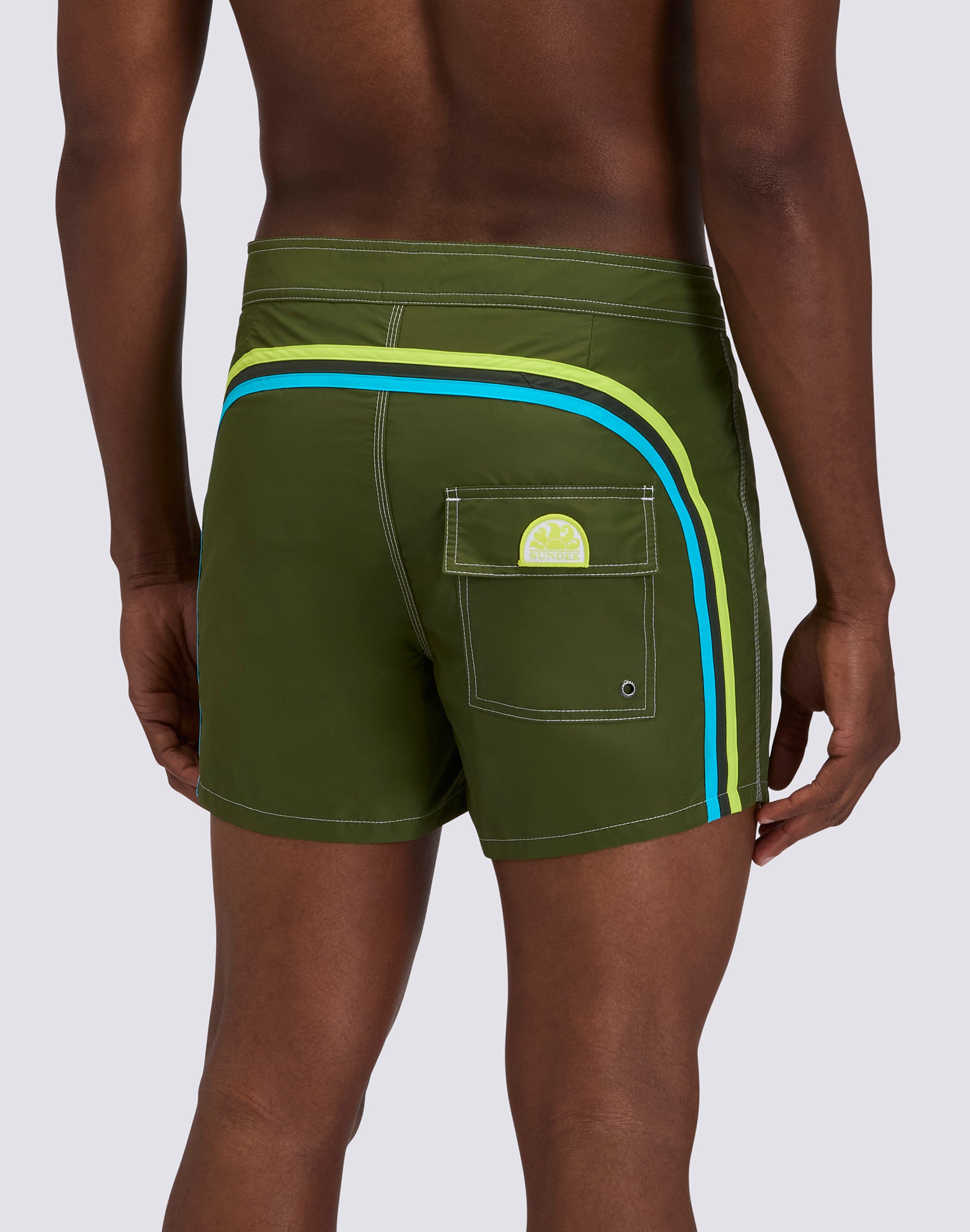 sundek-costume-boxer-uomo-corto-vita-fissa-iconic-taffeta-con-arcobaleno image 1