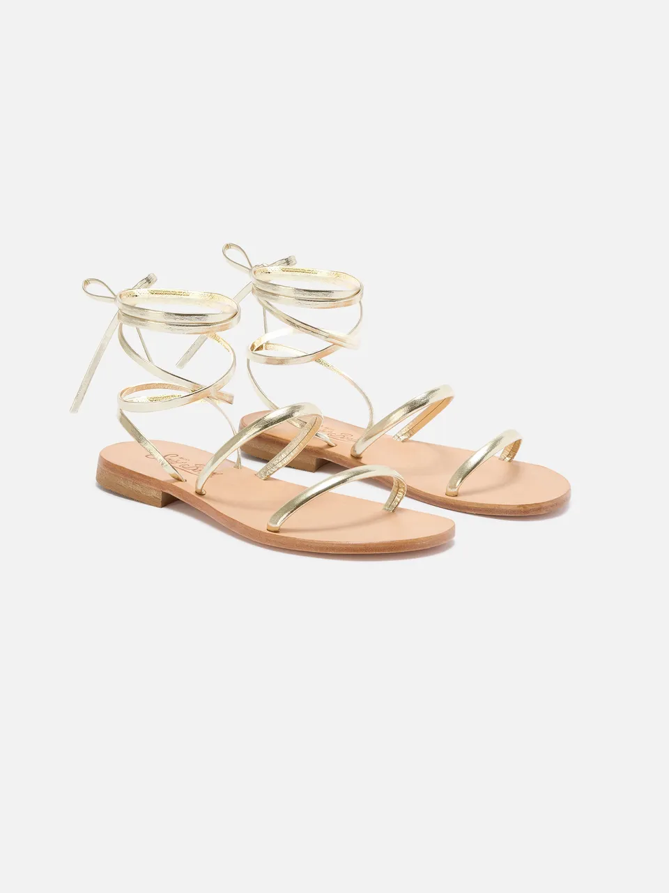infradito-essentials-mc2-saint-barth-in-vera-pelle-laminata-oro image 1