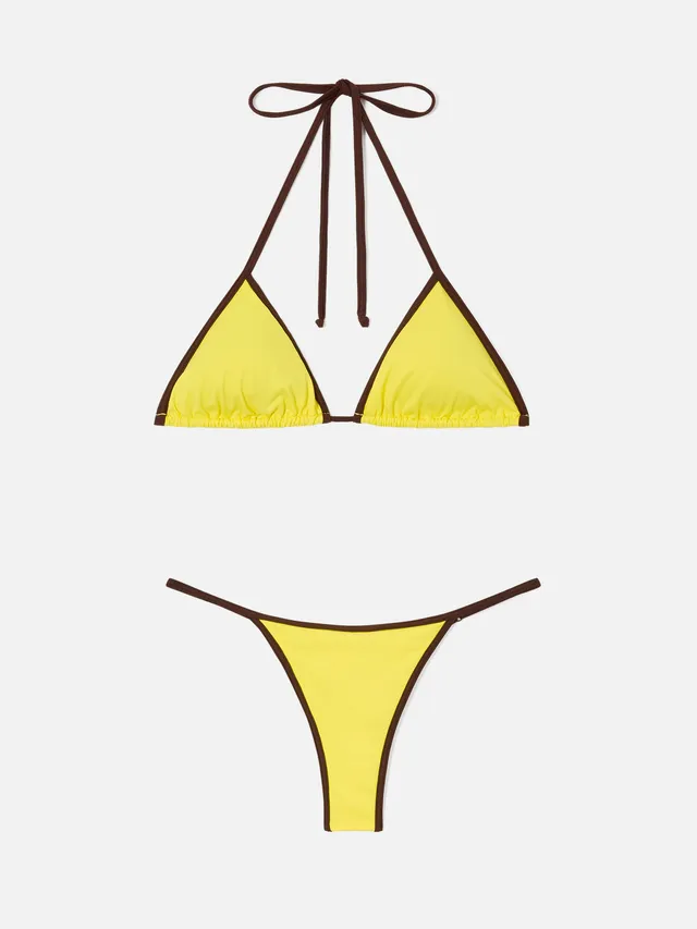 mc2-saint-barth-bikini-joleah-string-giallo-con-profili-a-contrasto image 1