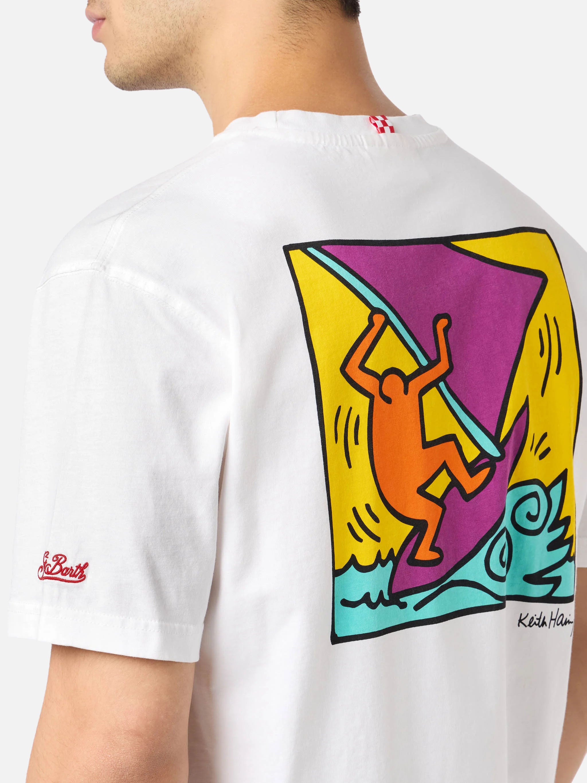 mc2-saint-barth-t-shirt-uomo-keith-haring-bianca-special-edition image 3