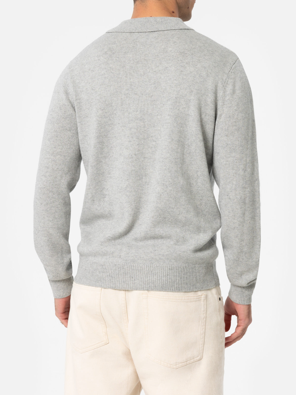 mc2-saint-barth-maglia-covent-in-misto-cashmere-grigio-m-lange-con-colletto-polo image 3