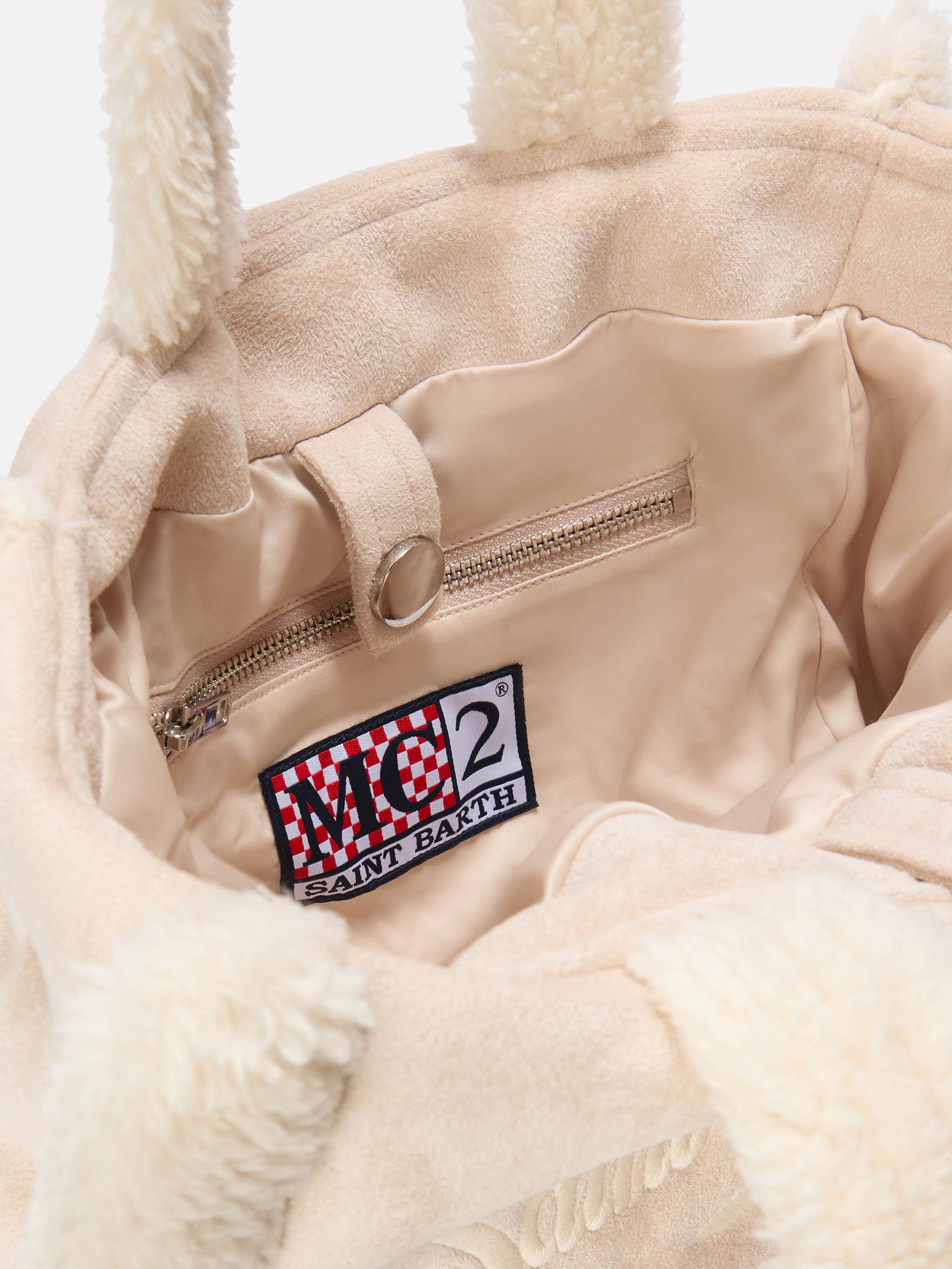 mc2-saint-barth-borsa-colette-shearling-ghiaccio-compatta-con-tracolla-removibil image 5