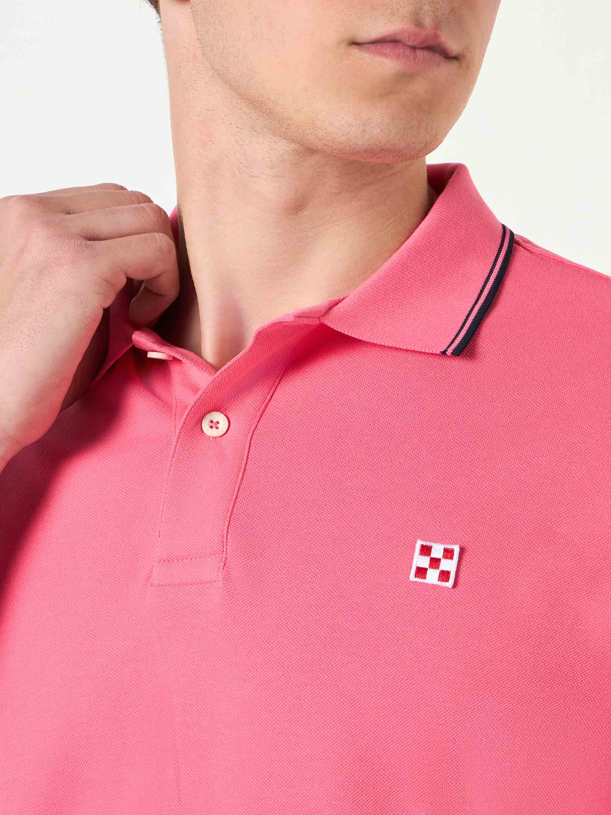 mc2-saint-barth-beverly-hills-polo-uomo-piquet-fucsia-fluo-tinta-unita image 2