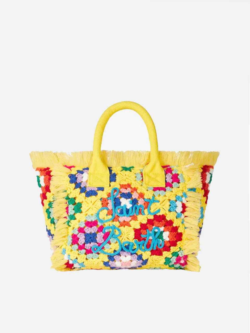 mc2-saint-barth-borsa-colette-all-uncinetto-con-frange-in-cotone-gialla image 1