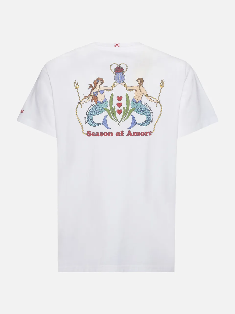 mc2-saint-barth-t-shirt-man-cotone-bianca-stampa-season-of-amore-special-edition image 1