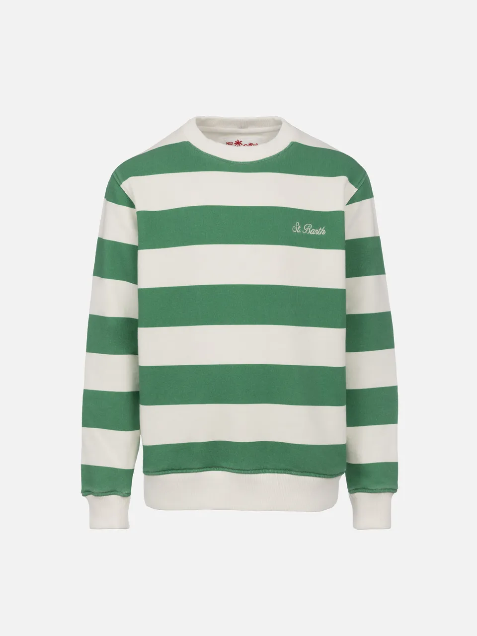 mc2-saint-barth-bobby-felpa-bambino-cotone-grigia-con-ricamo-st-barth image 1