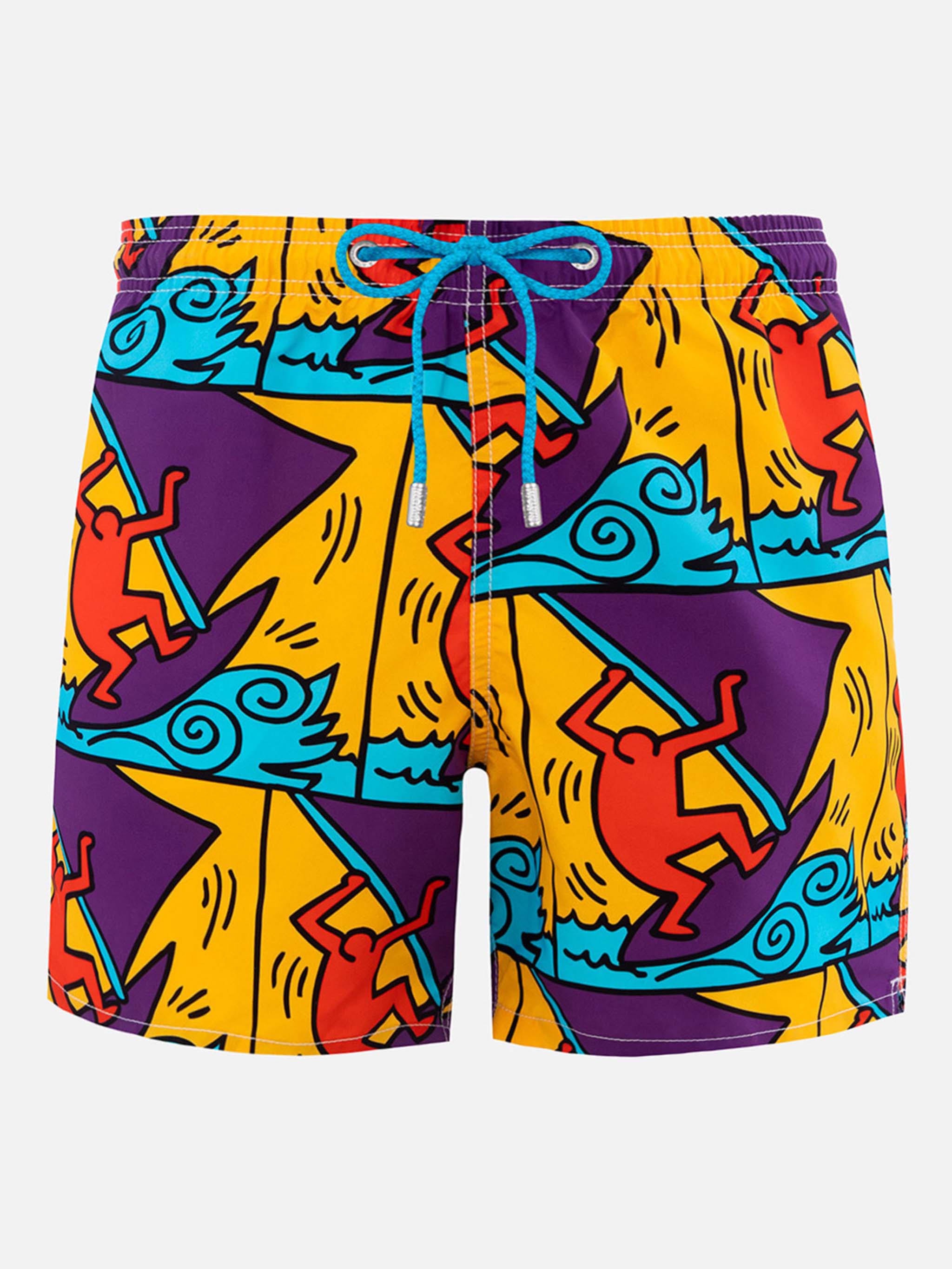 mc2-saint-barth-gustavia-costume-mare-uomo-keith-haring-sail-giallo image 1