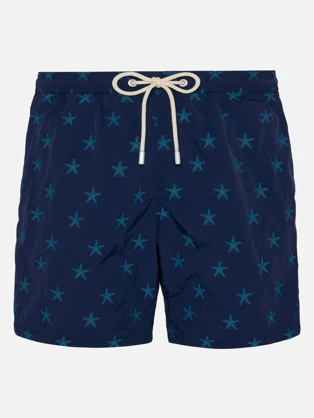 mc2-saint-barth-patmos-costume-mare-uomo-blu-navy-jacquard-stelle-marine image 1