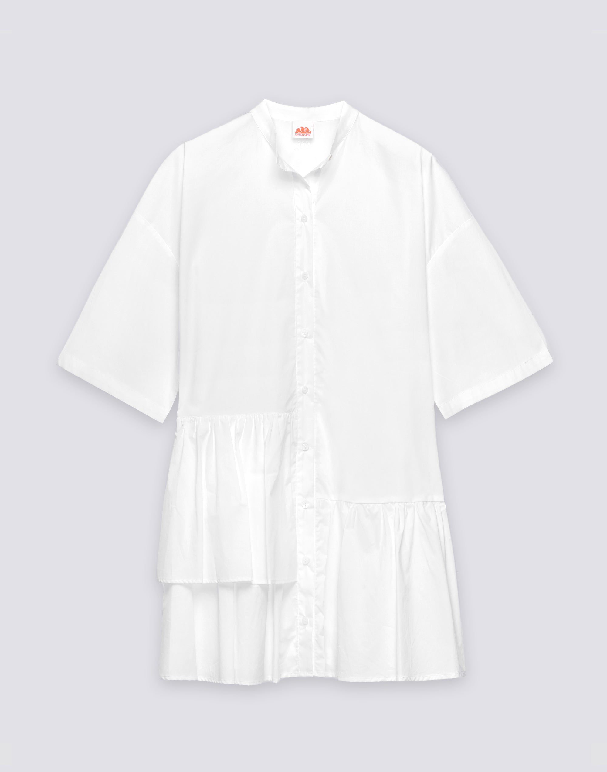 sundek-abito-donna-corto-asimmetrico-in-popeline-di-cotone-2 image 1