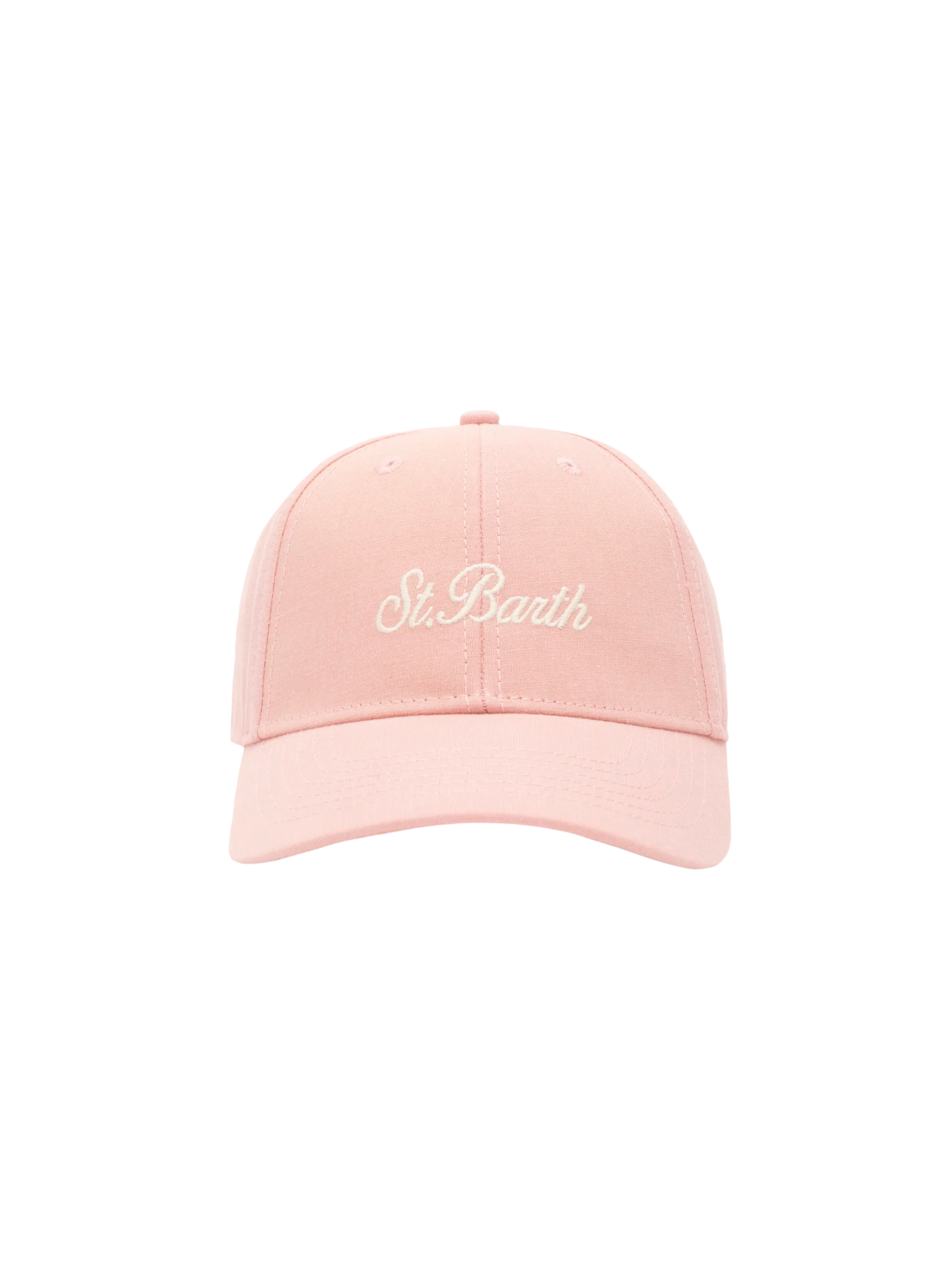 mc2-saint-barth-cappellino-baseball-lino-e-cotone-rosa image 1