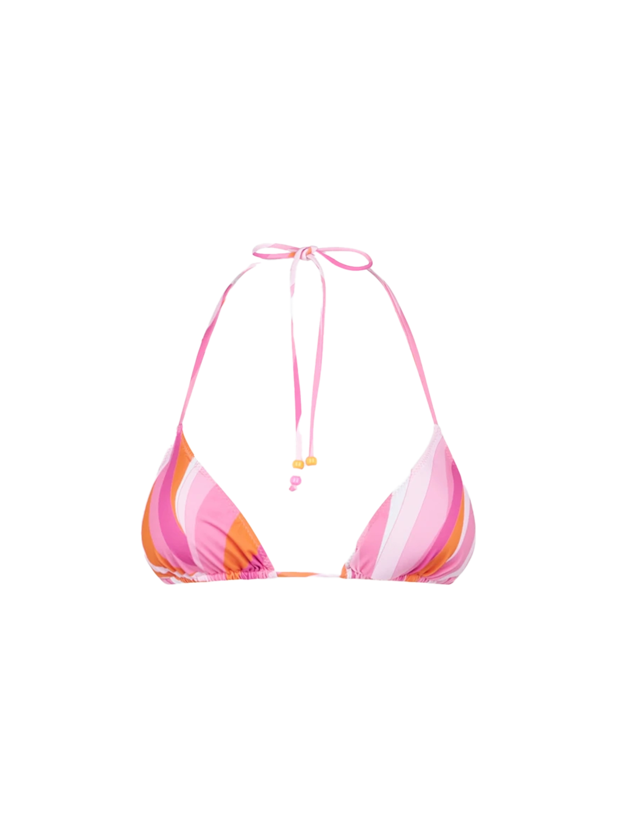 mc2-saint-barth-leah-top-bikini-donna-triangolo-fantasia-onde-rosa-arancione image 1