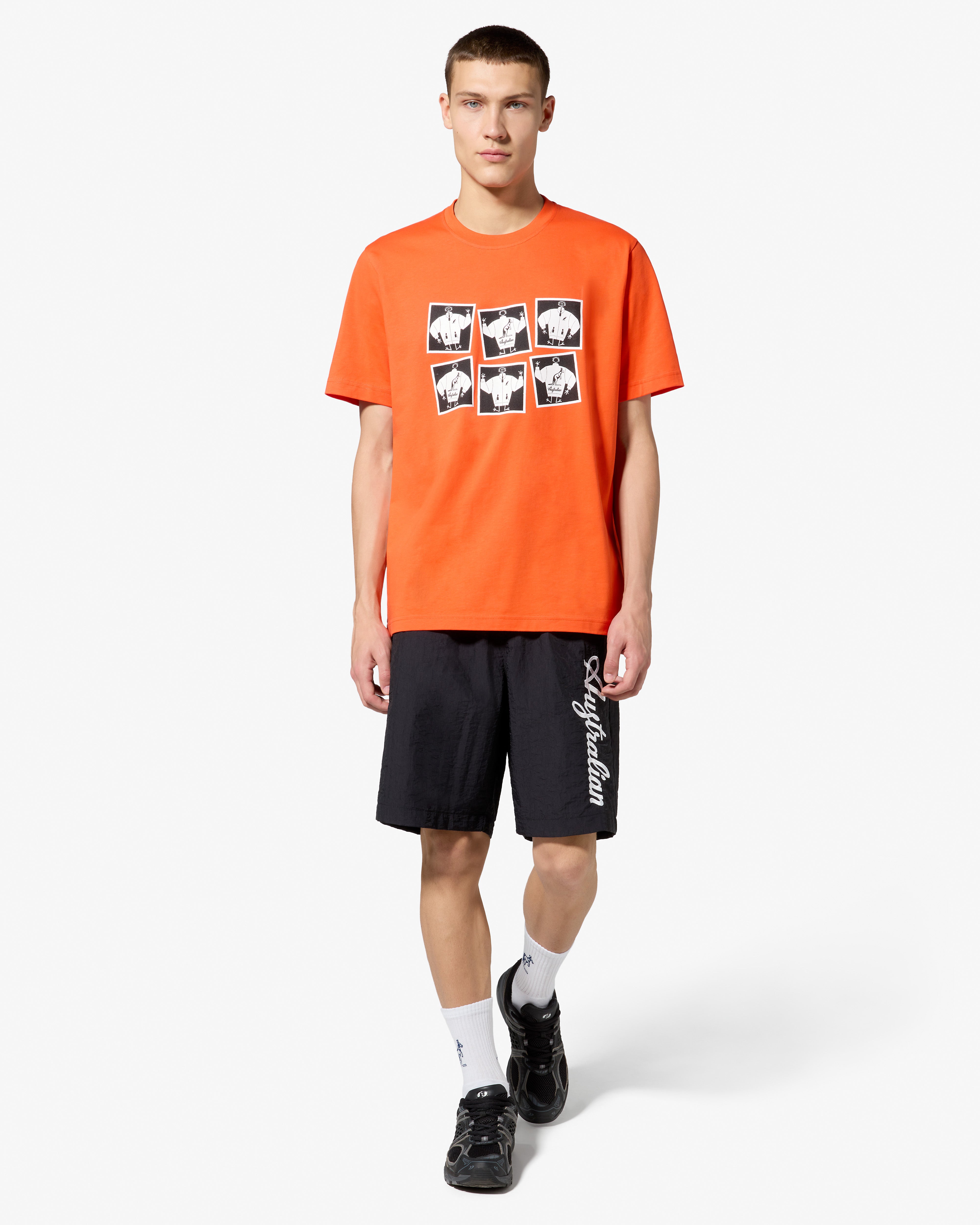 australian-league-embroidery-logo-short-nero-con-fodera-in-rete image 2