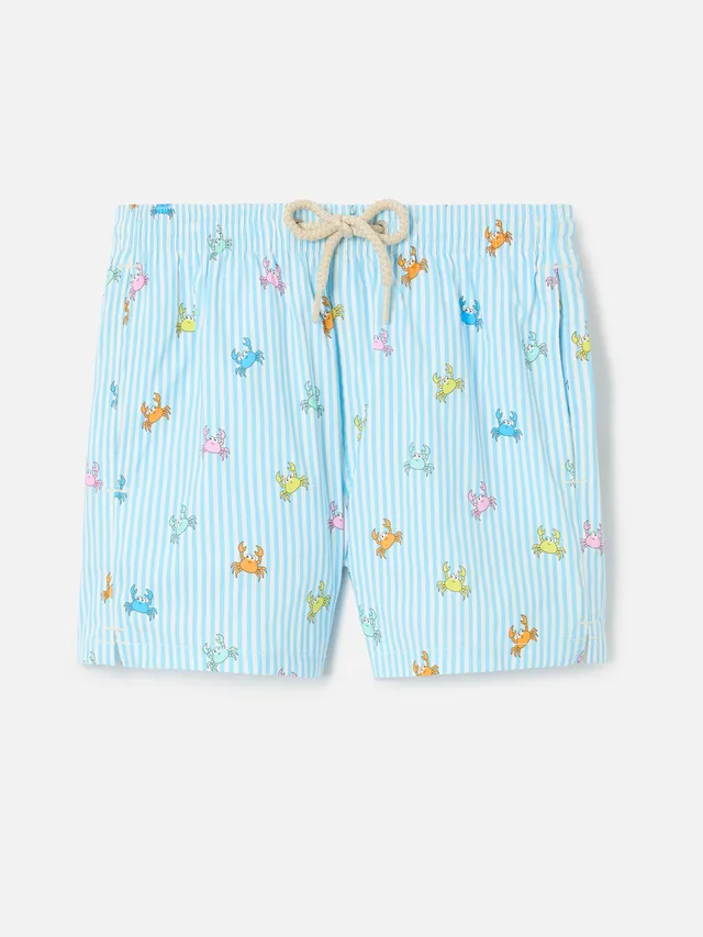mc2-saint-barth-costume-jean-lighting-stretch-bambino-a-righe-con-stampa-granchi image 1