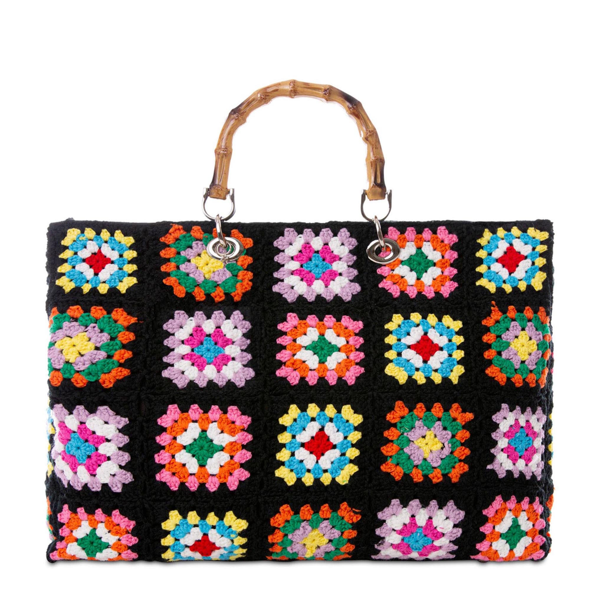 mc2-saint-barth-borsa-tote-fatta-a-mano-all-uncinetto-multicolore-su-fondo-nero- image 5