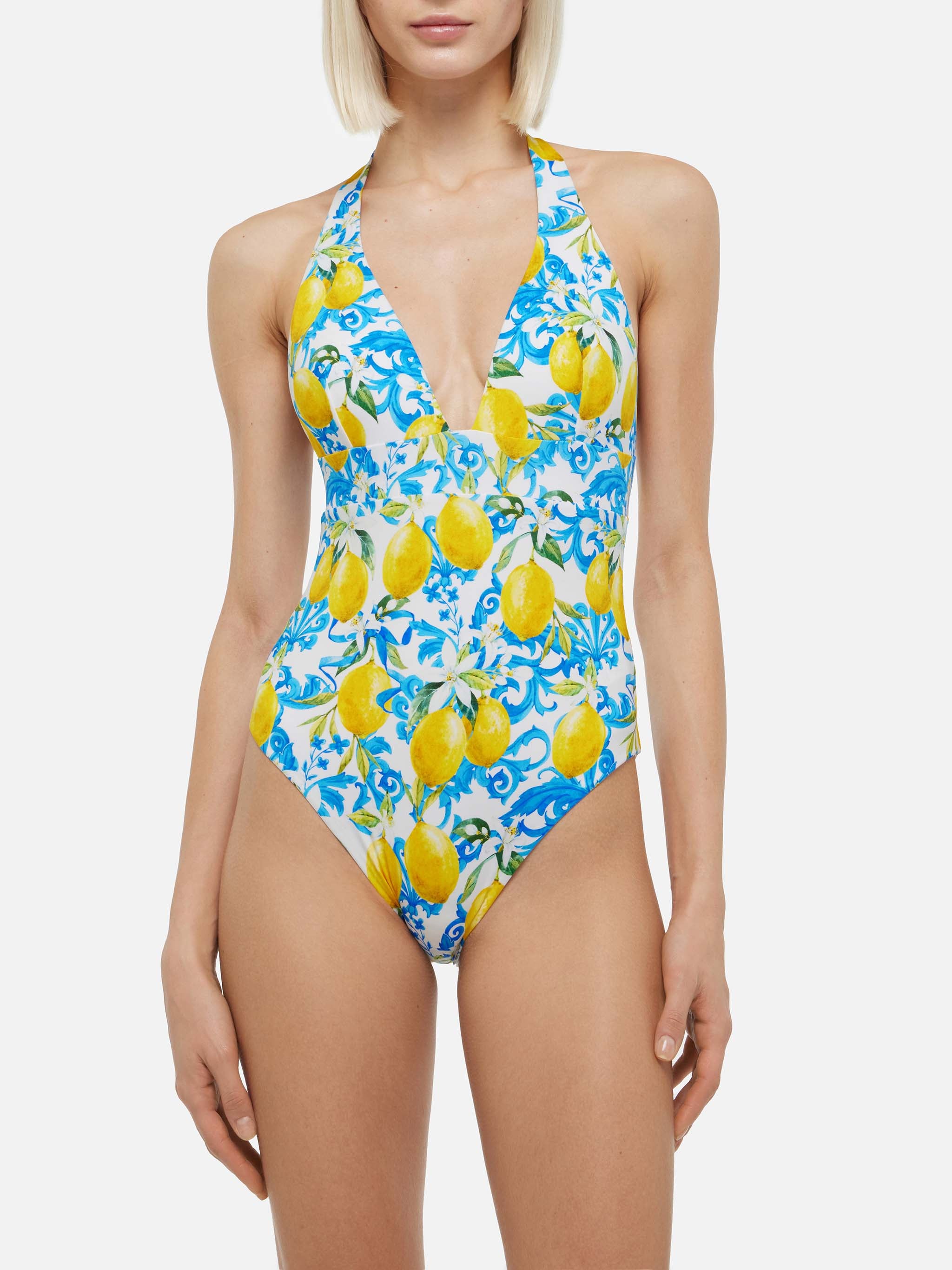 mc2-saint-barth-marylin-costume-intero-donna-maiolica-limoni-bianco image 2