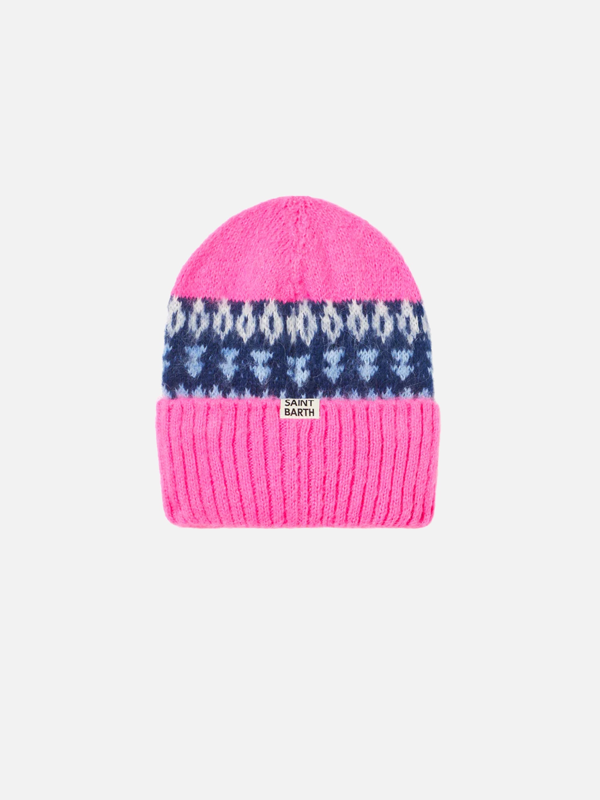 mc2-saint-barth-berretto-da-bambina-con-stampa-jacquard-nordica image 2