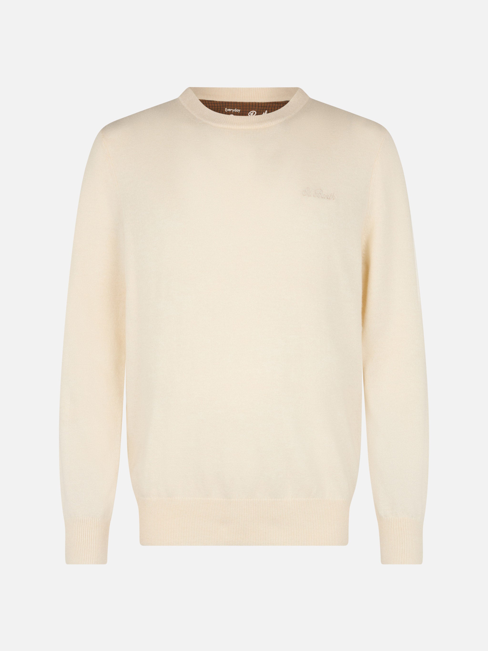 mc2-saint-barth-regent-maglione-girocollo-uomo-in-misto-cashmere-bianco image 4