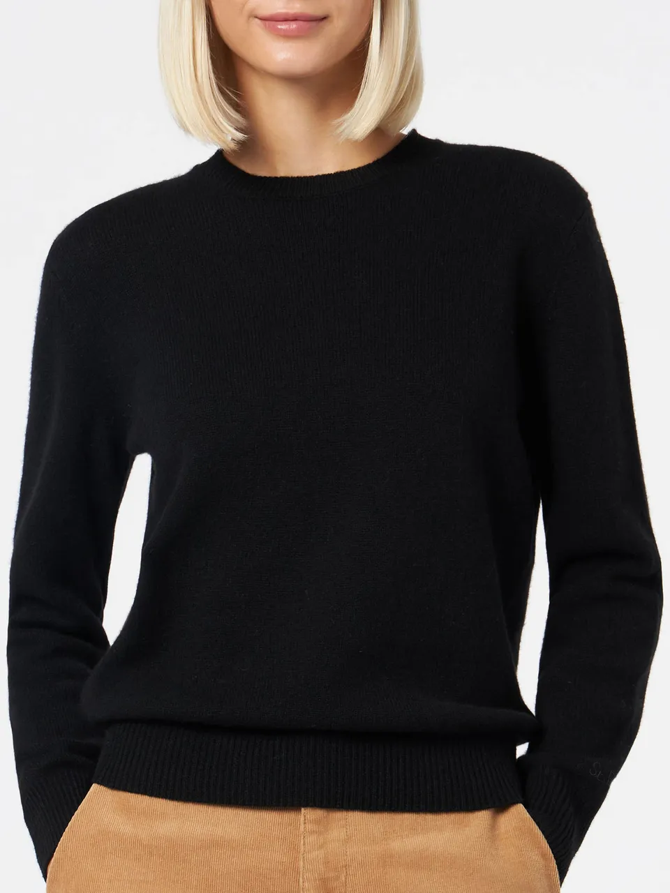 mc2-saint-barth-maglione-sorbonne-donna-100-cashmere-nero-girocollo-a-maniche-lu image 1