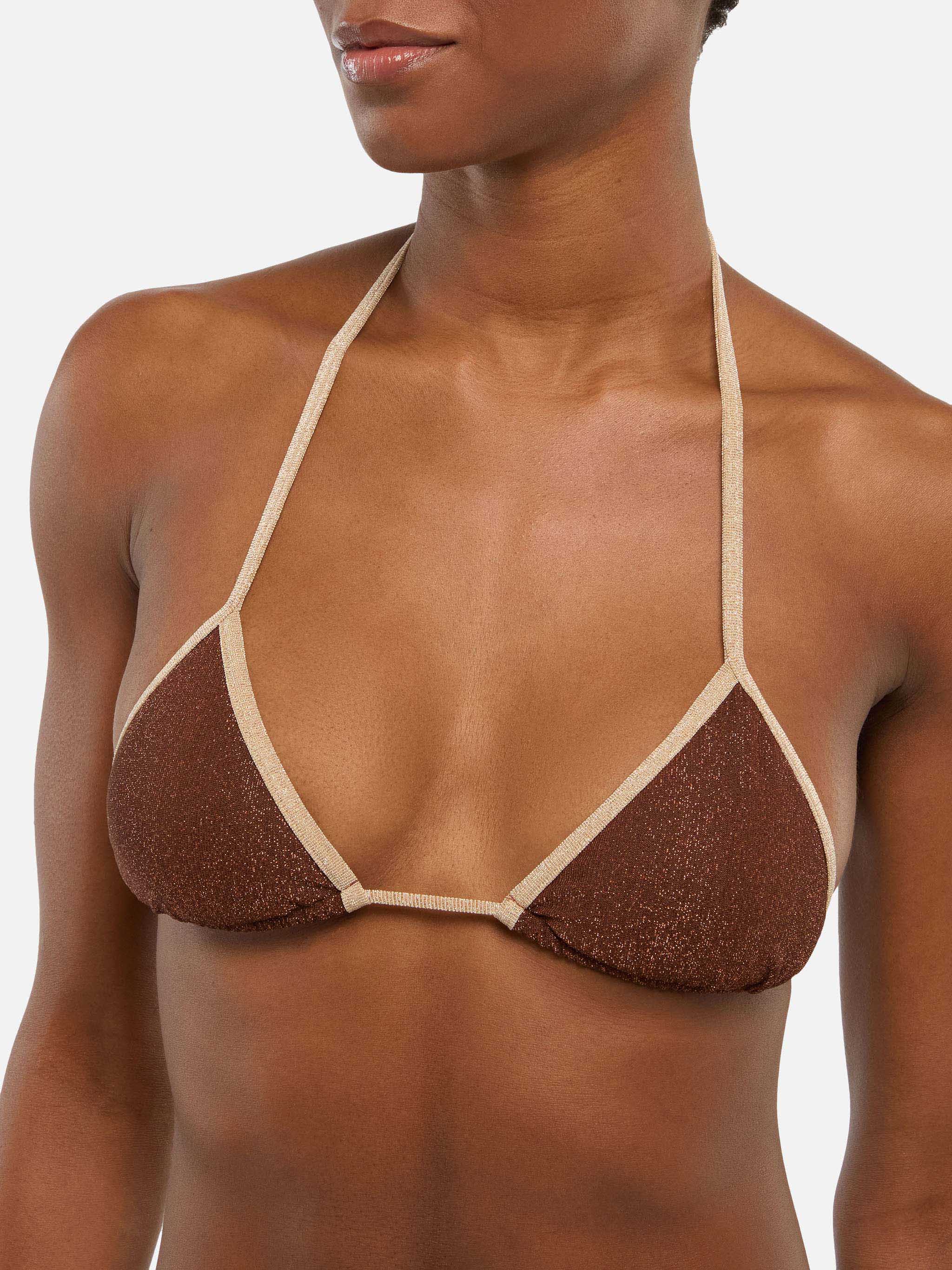 mc2-saint-barth-bikini-triangolo-leah-marielle-in-lurex-marrone-con-profilo-oro image 3