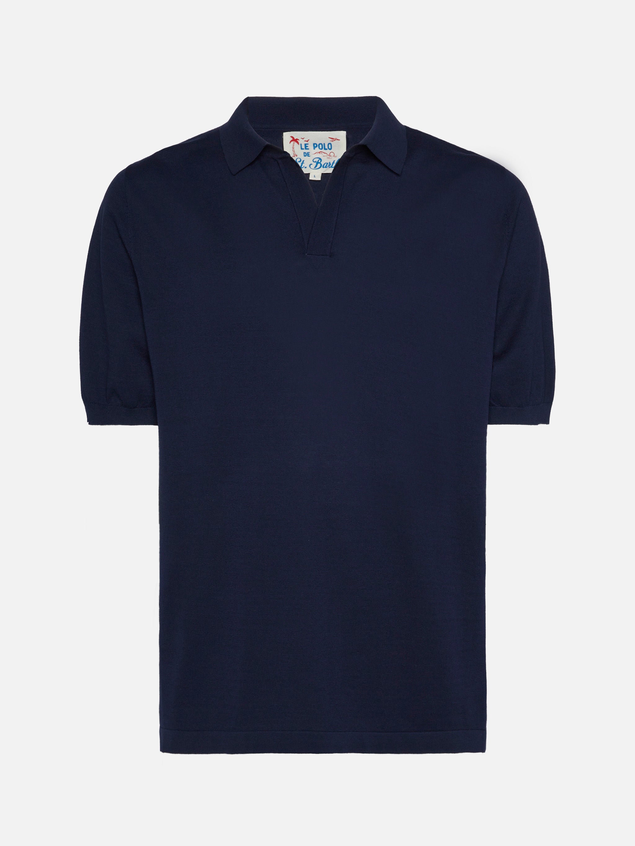 polo-mc2-saint-barth-sloan-senza-bottoni-in-maglia-blu image 4