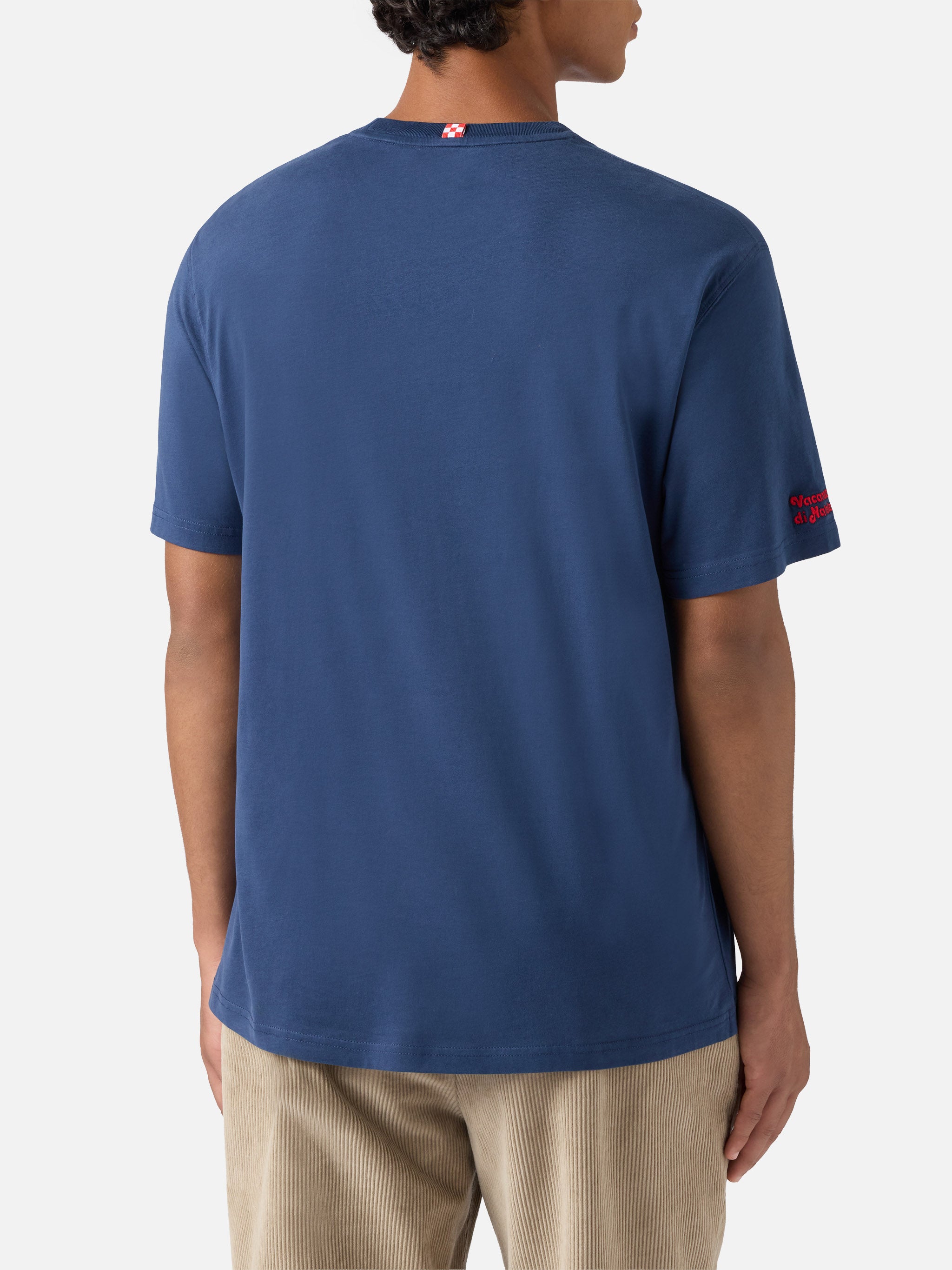 mc2-saint-barth-t-shirt-uomo-arnott-warm-cotone-blu-vacanze-di-natale image 3