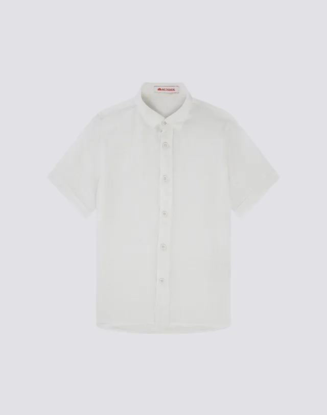sundek-camicia-in-lino-da-bambino-a-manica-corta-tinto-capo-b814shli5tc image 1