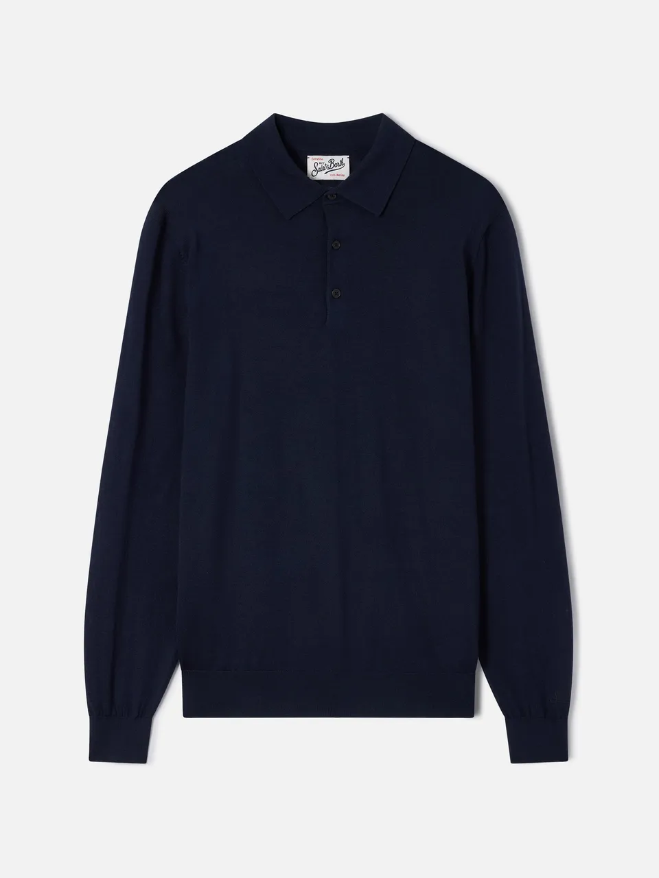 mc2-saint-barth-alfie-polo-uomo-in-lana-merino-blu-navy image 1
