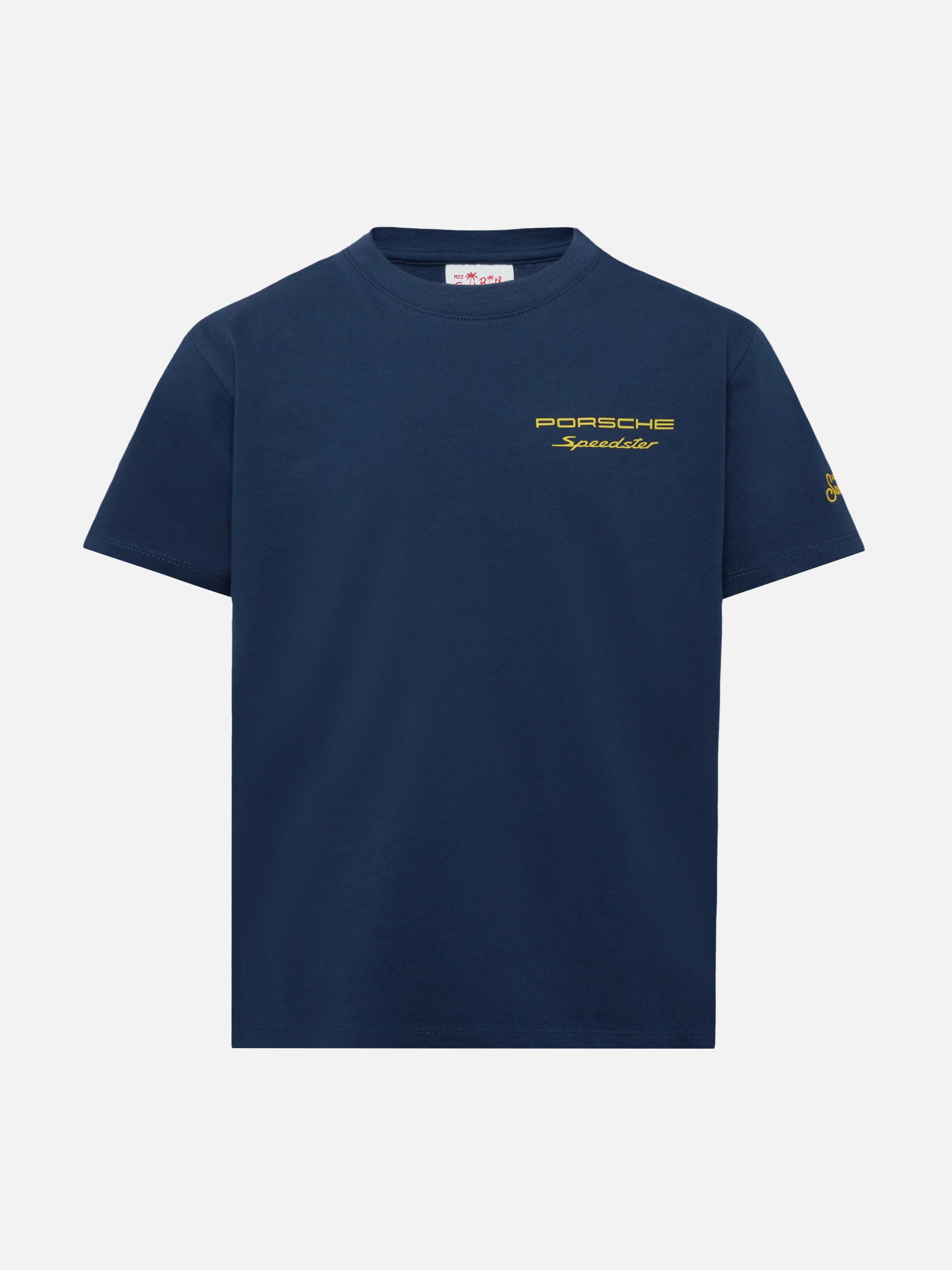 mc2-saint-barth-t-shirt-boy-cotone-porsche-speedster-blu-navy image 1