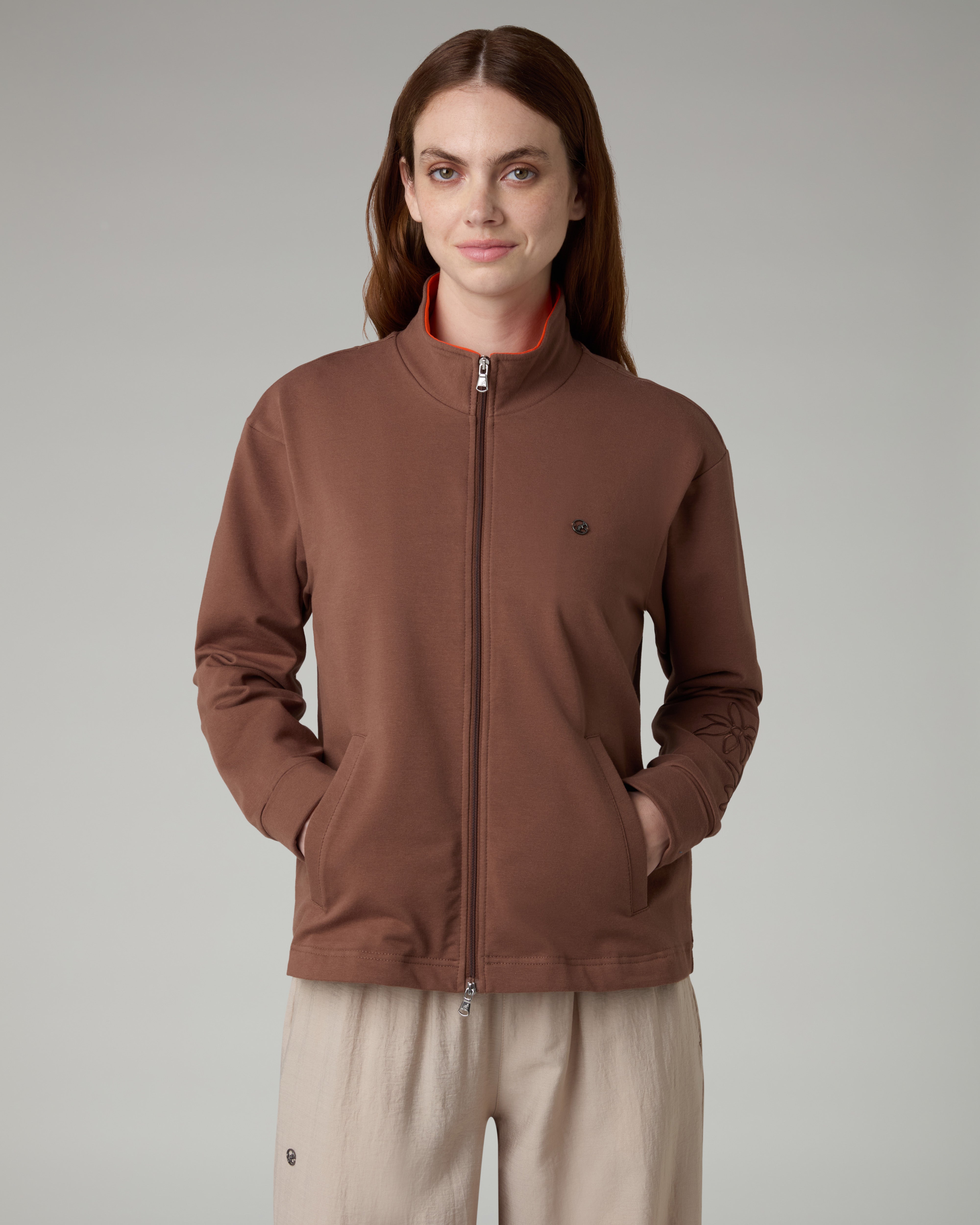 australian-essential-patch-flowers-track-jacket-cannella-full-zip image 2