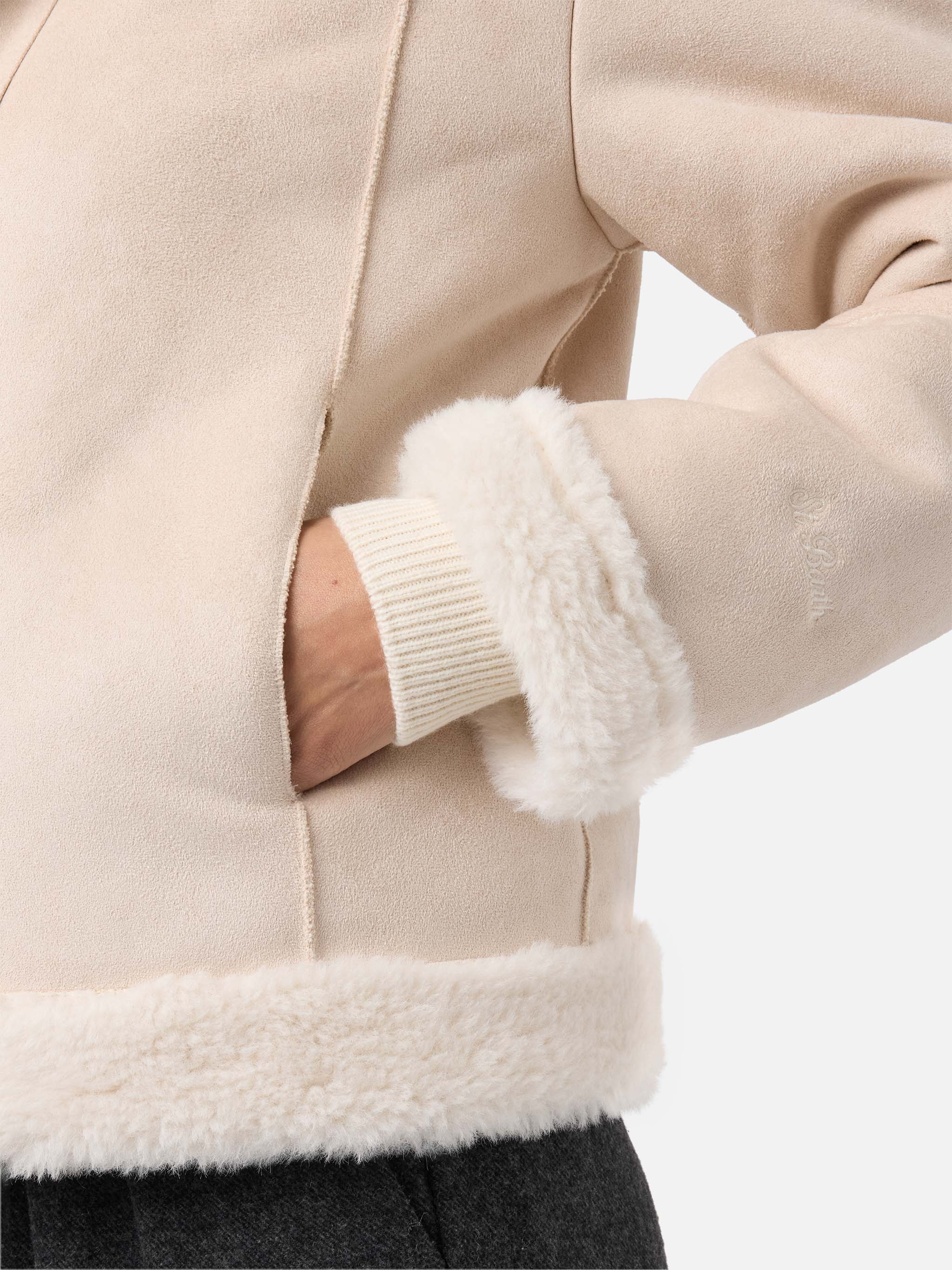 mc2-saint-barth-giacca-lorayne-in-eco-montone-cream-con-bordi-in-shearling image 3