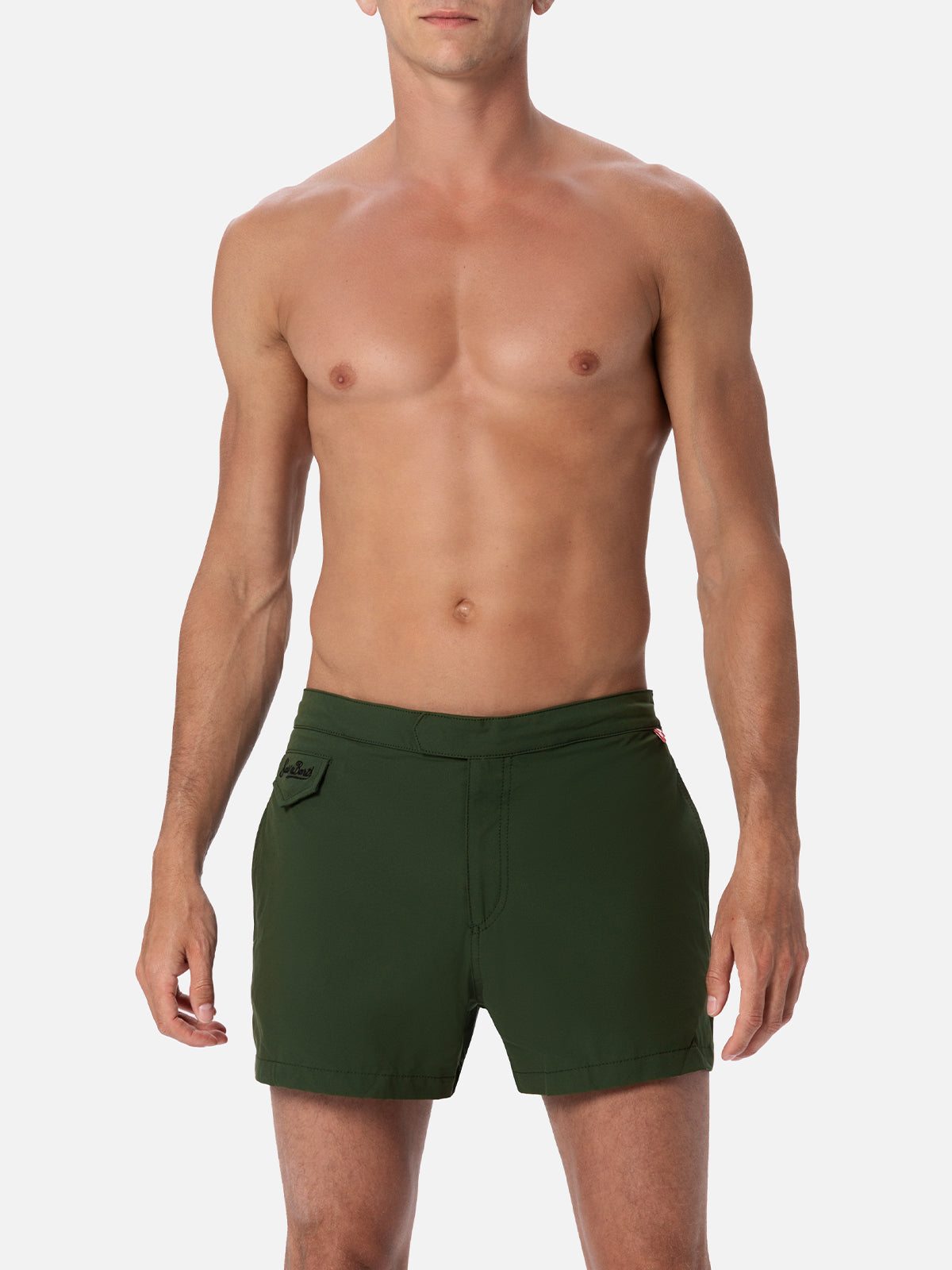costume-da-bagno-uomo-mc2-saint-barth-harrys-in-tessuto-tecnico-verde-militare image 3