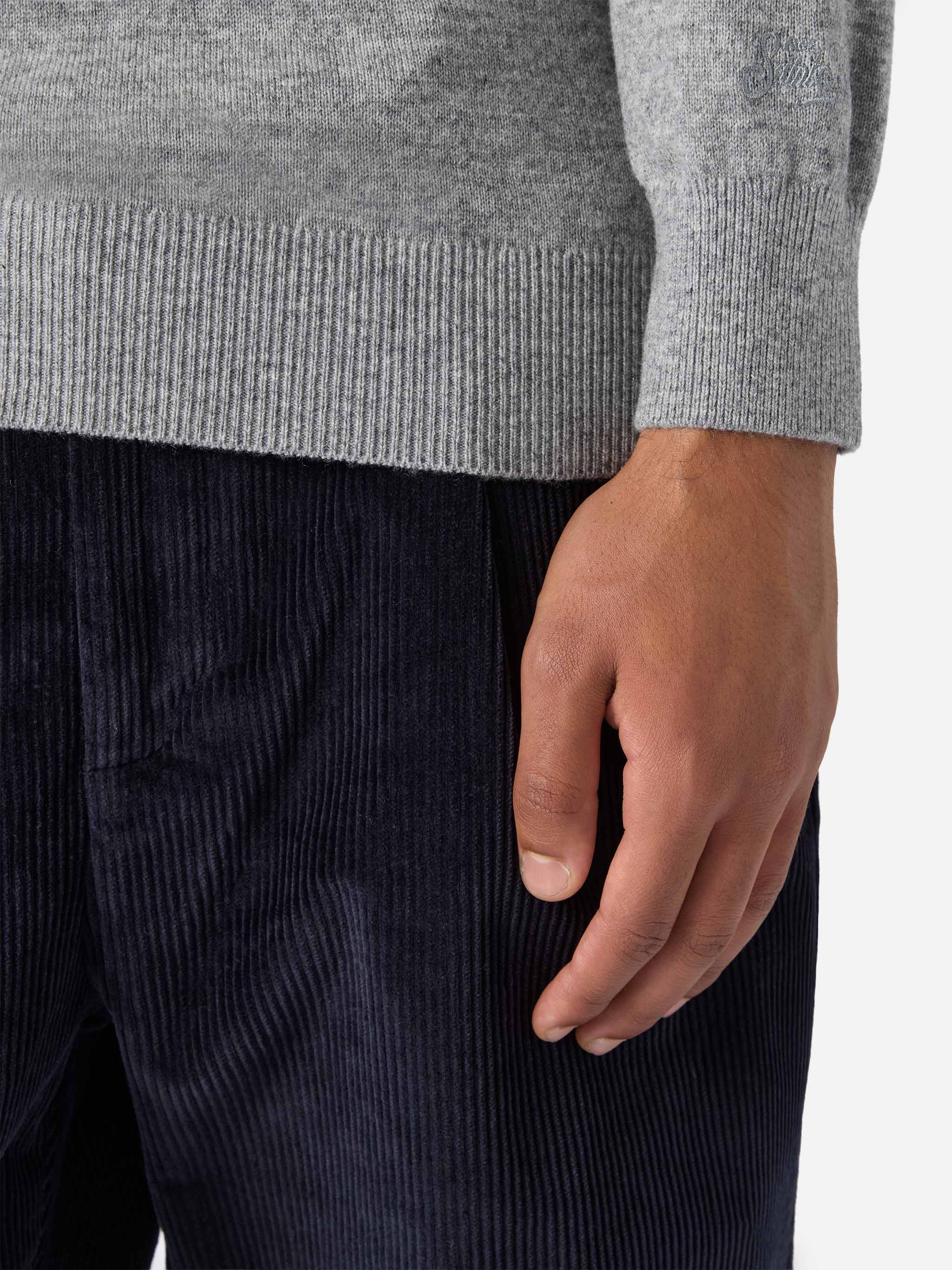 mc2-saint-barth-bond-dolcevita-uomo-in-lana-merino-e-cashmere-grigio-melange image 3