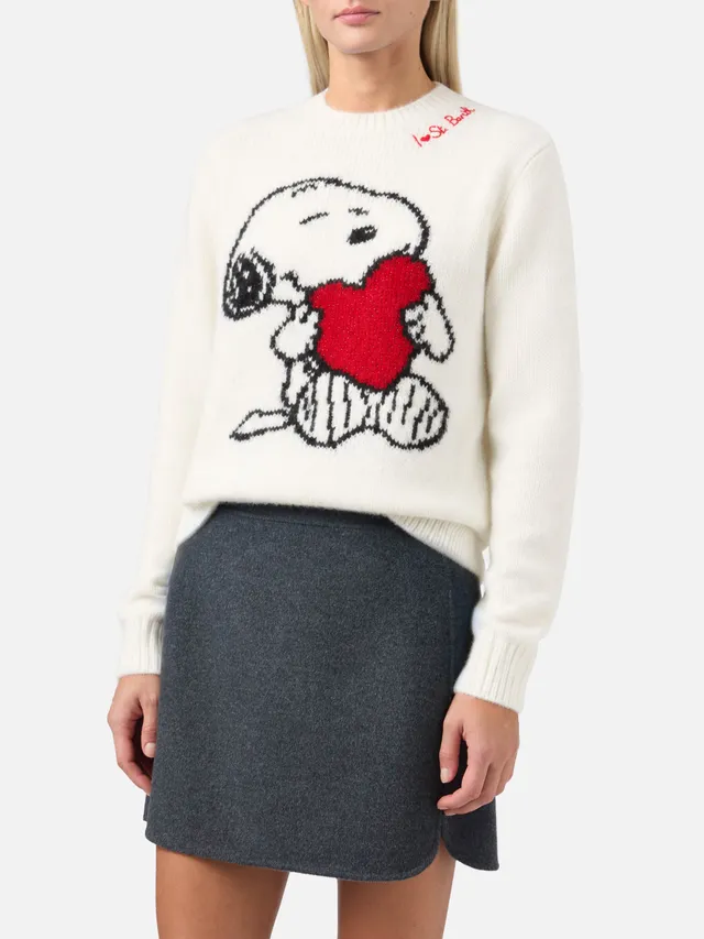 mc2-saint-barth-maglione-girocollo-donna-jacquard-snoopy-e-woodstock-con-cuore-i image 1