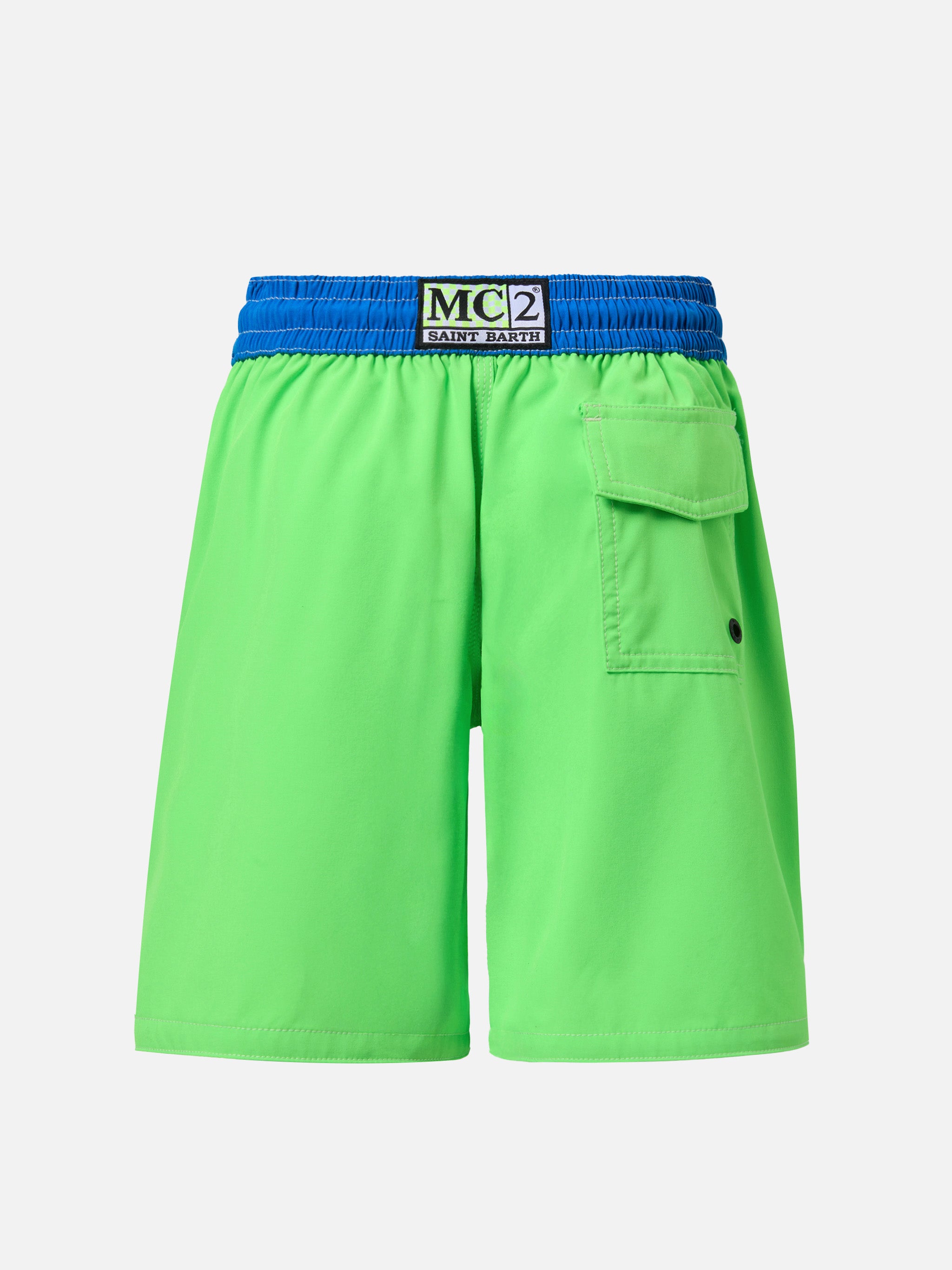 mc2-saint-barth-comfort-surf-jr-costume-mare-bambino-verde-fluo-e-bluette image 2
