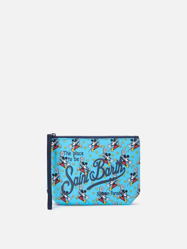 pochette-aline-mc2-saint-barth-in-scuba-blu-con-stampa-mickey-playing-padel-disn image 1