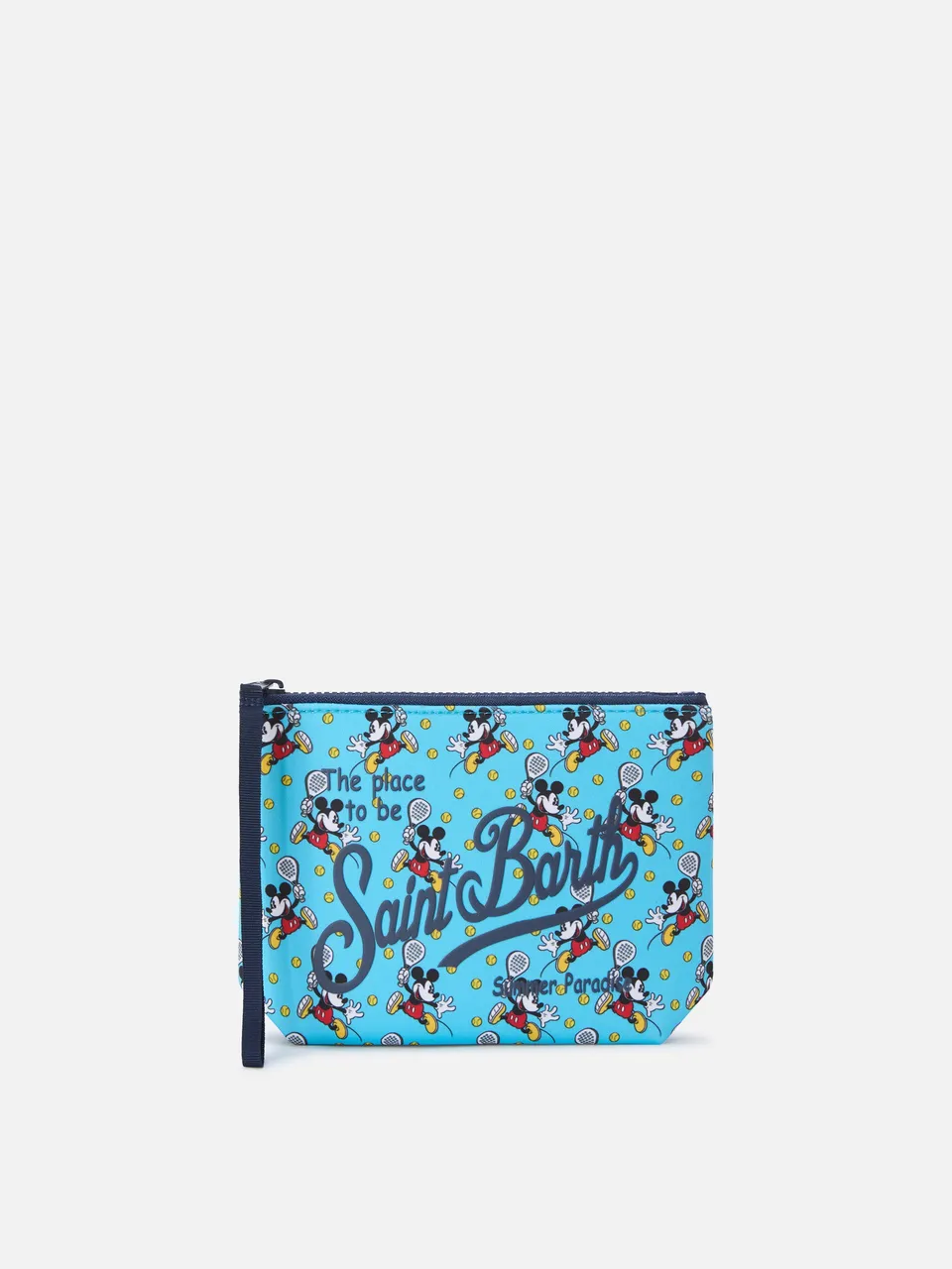pochette-aline-mc2-saint-barth-in-scuba-blu-con-stampa-mickey-playing-padel-disn image 1