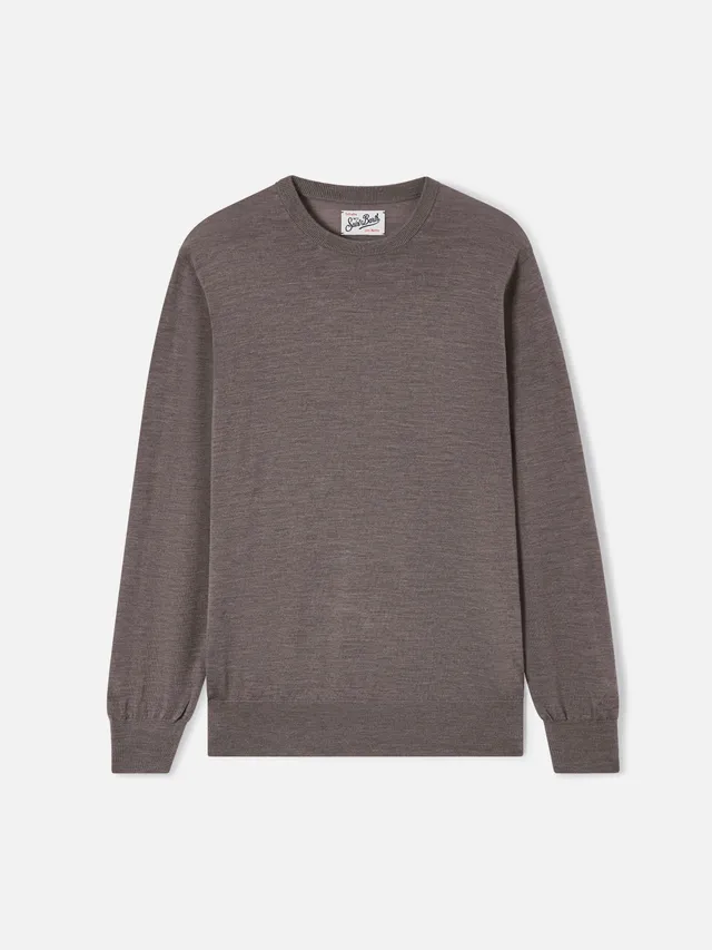 mc2-saint-barth-regent-maglione-girocollo-uomo-in-lana-merino-extrafine-cammello image 1