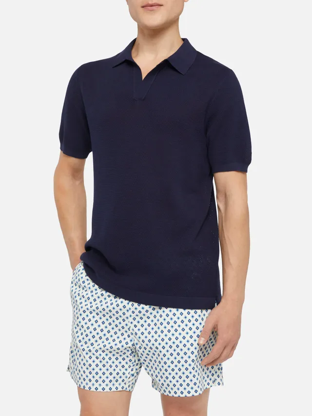 mc2-saint-barth-sloan-polo-uomo-in-maglia-a-rete-blu-navy-senza-bottoni image 1