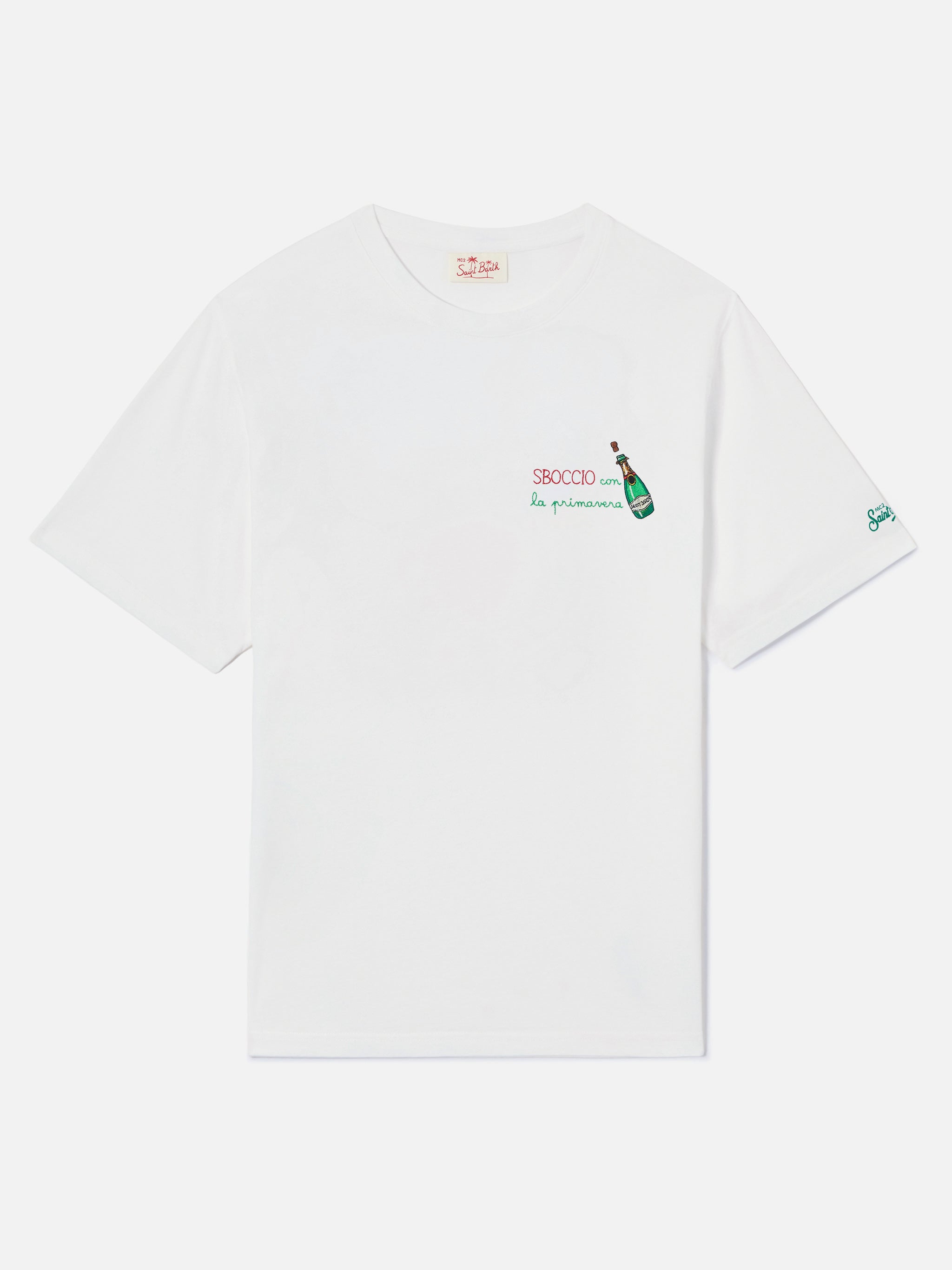 t-shirt-mc2-saint-barth-portofino-bianca-con-ricamo-sboccio-con-la-primavera image 5